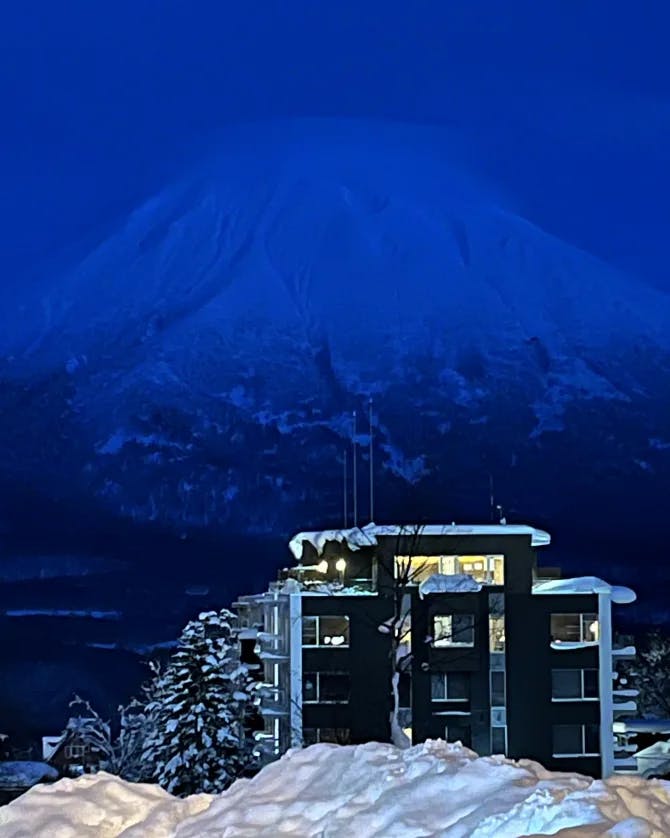 Night view of Mt Yotei
