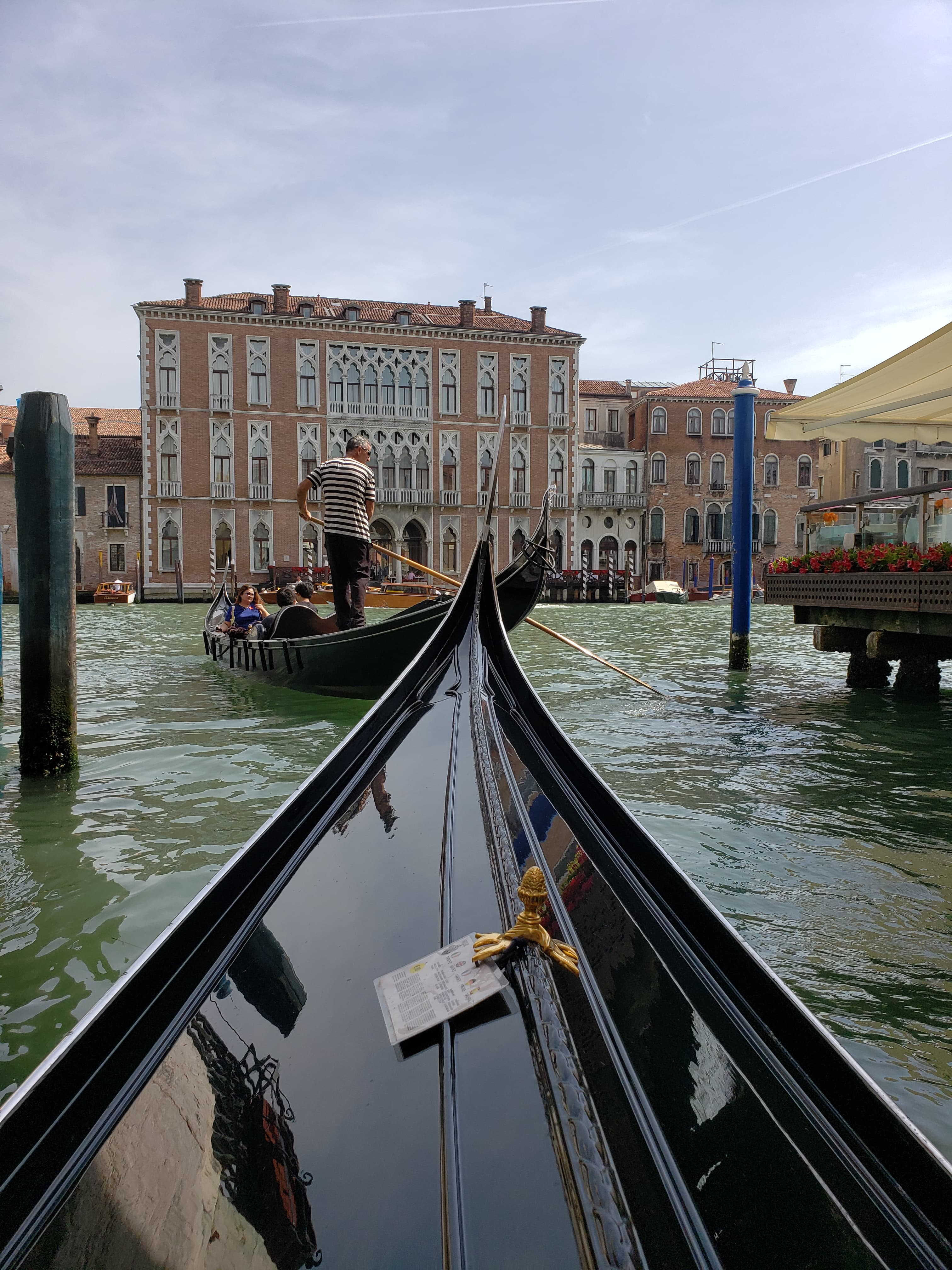 A man is riding a boat in the sea