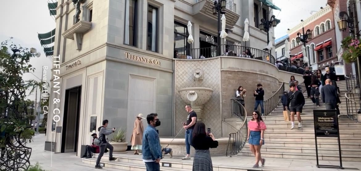 Vieww of stairs Rodeo Drive