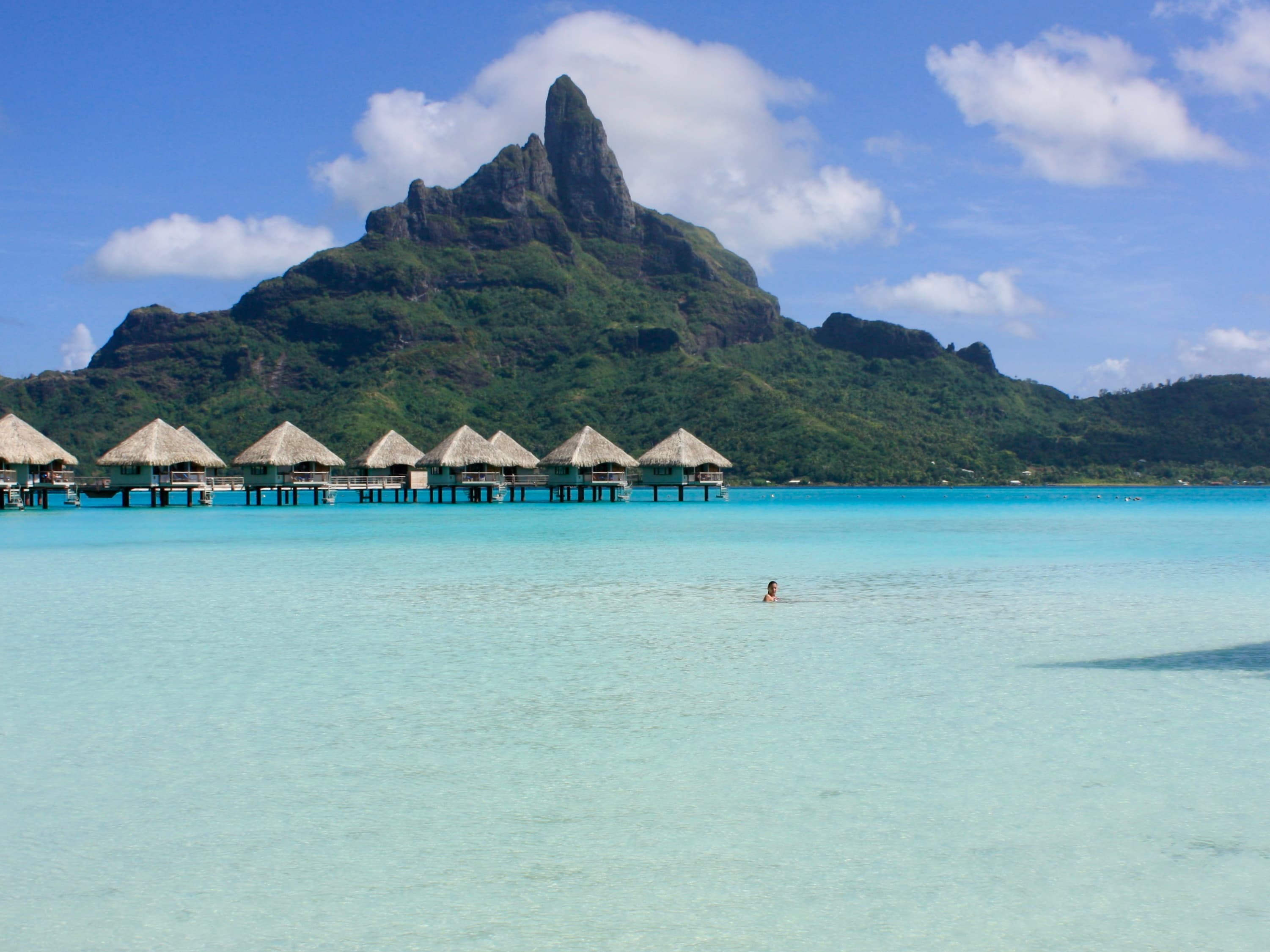 Spectacular view of Mount Otemanu, Bora Bora