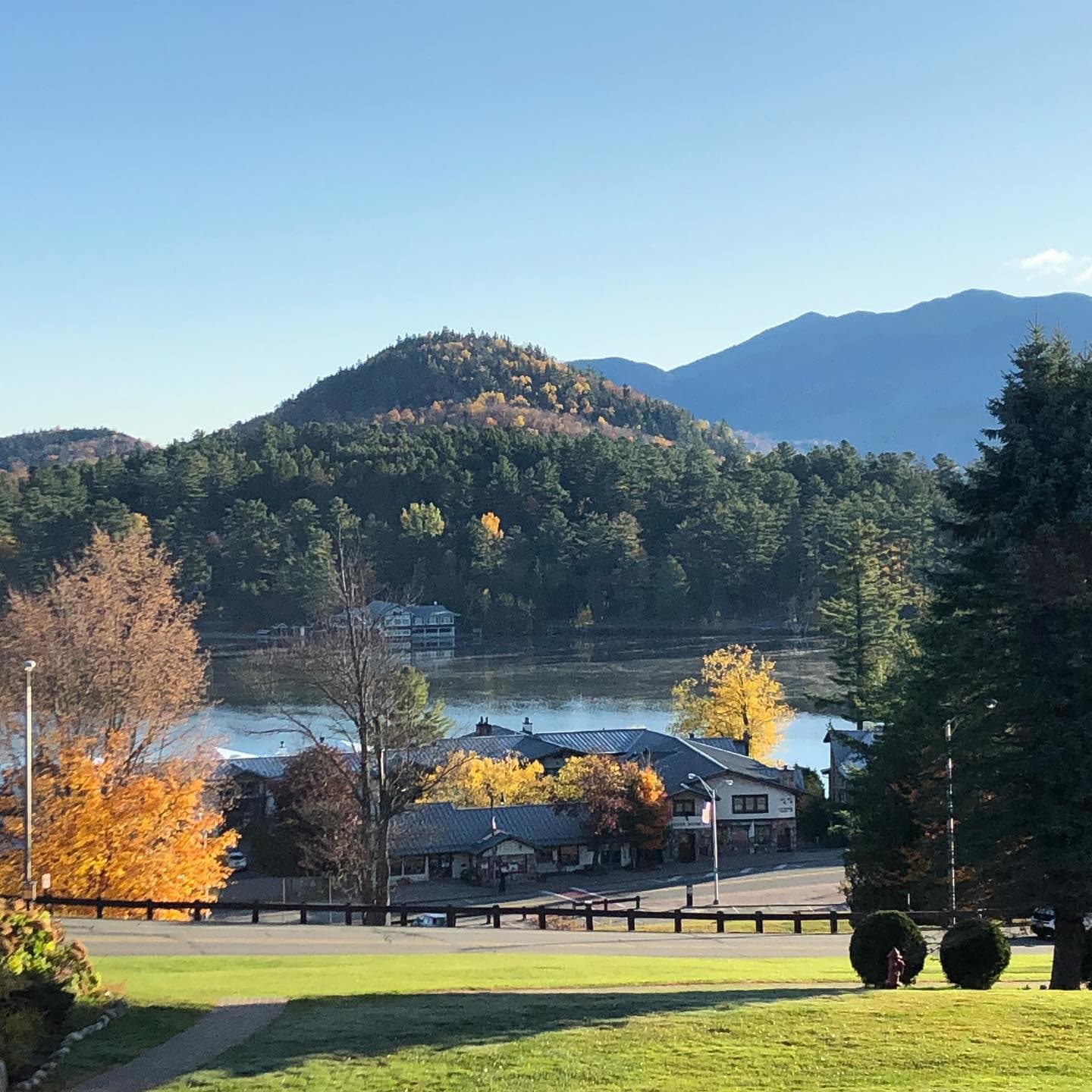Beautiful view of mountains and a lake