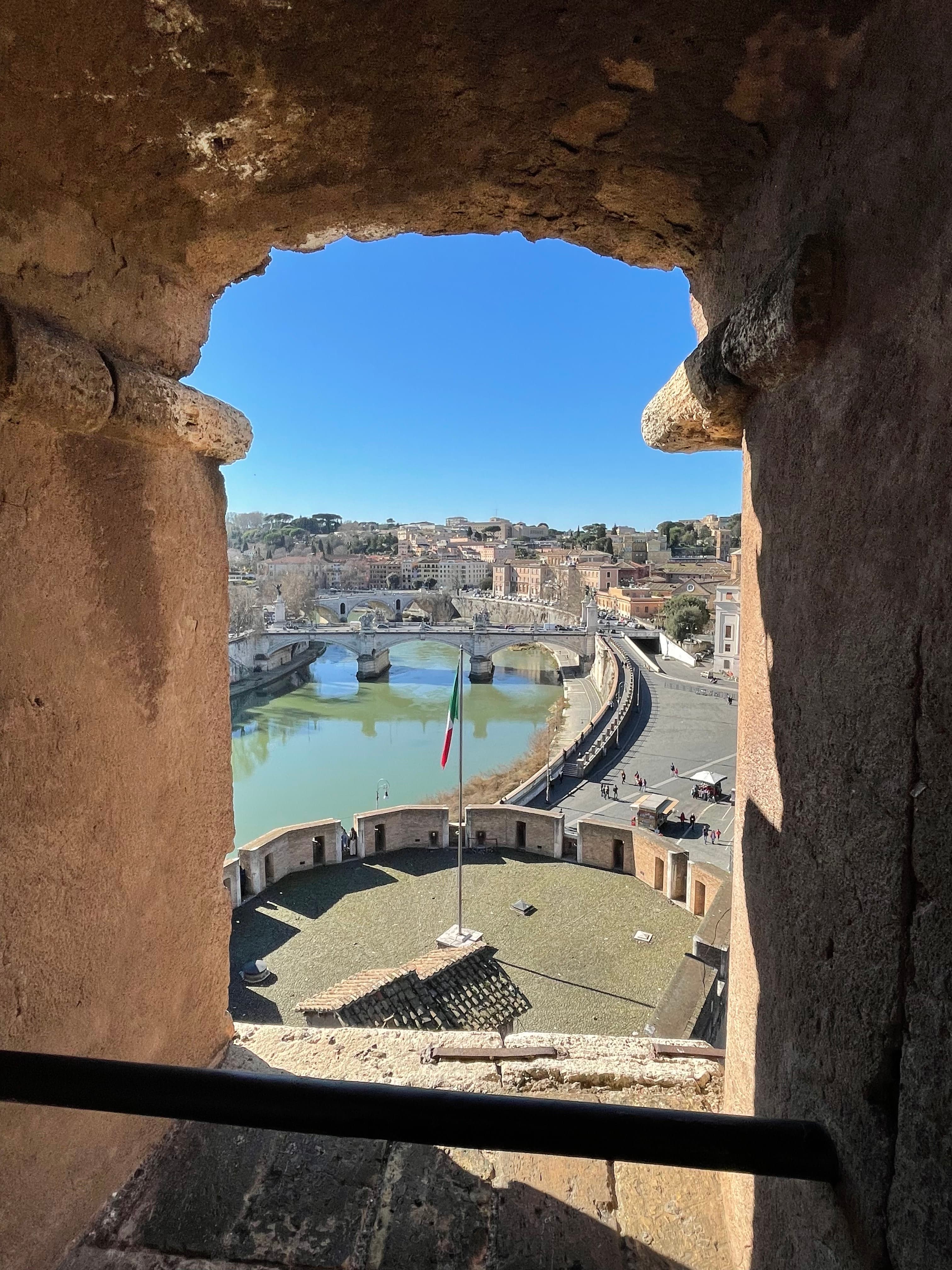 Beautiful view of a pool from the window