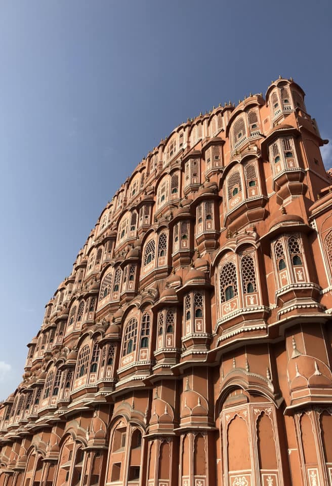 Beautiful view of Hawa Mahal castle