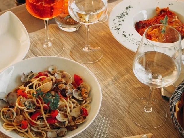 Italian sea food and pasta