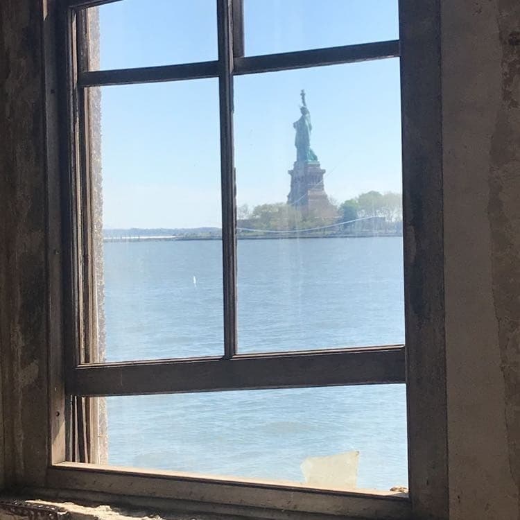 The beautiful view of Statue of liberty