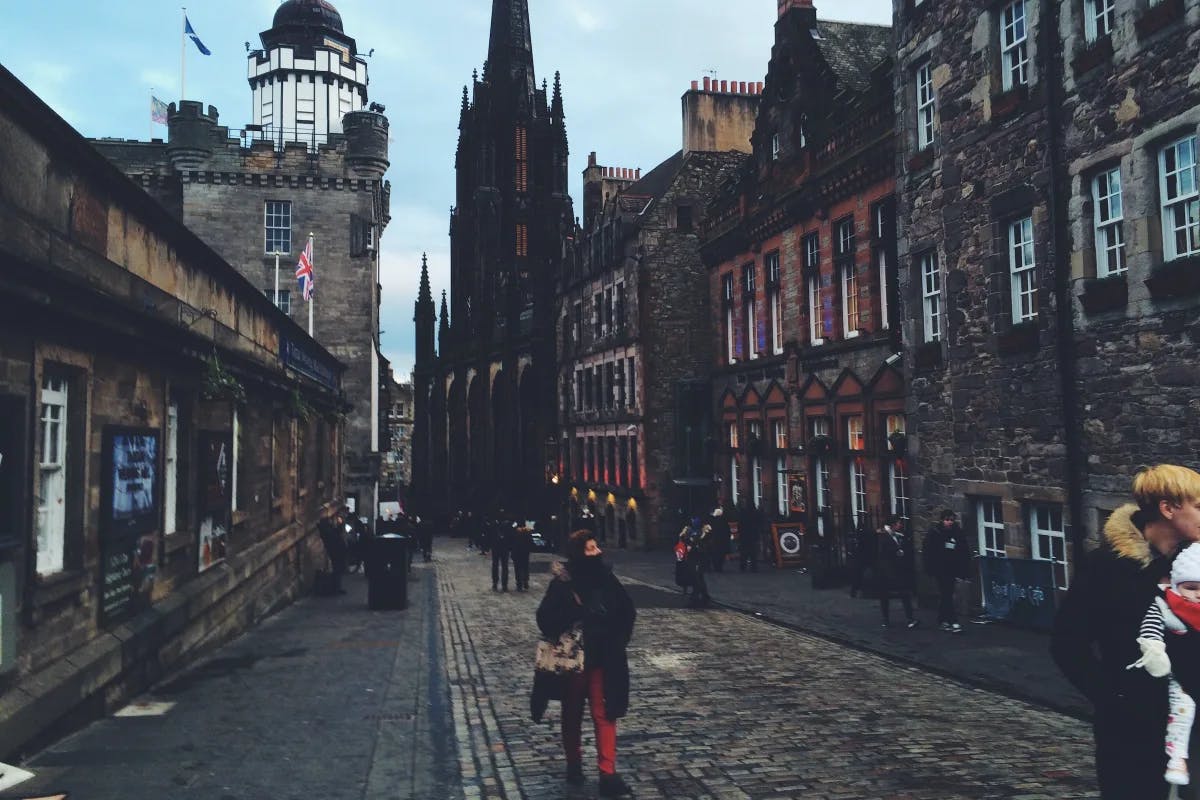 The Royal Mile runs through the heart of Edinburgh's Old Town.