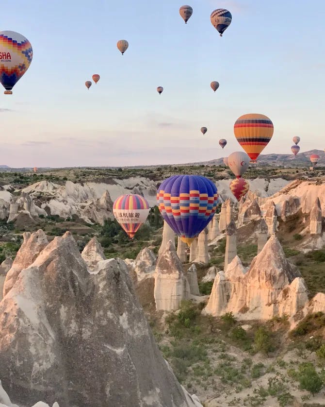 Picture of hot air balloons at Cappadocia