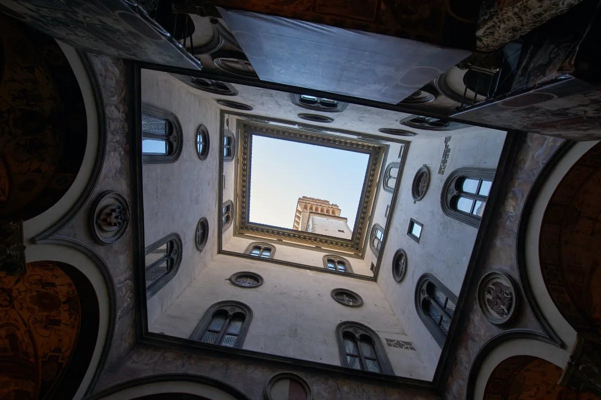 Courtyard view in Florence, Italy.