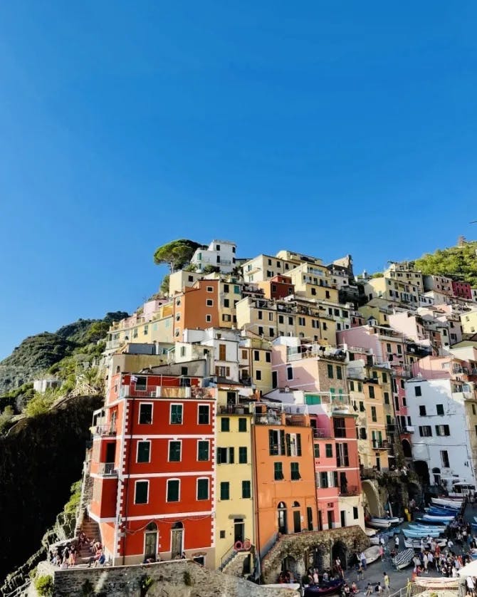A beautiful coloful houses in Italy