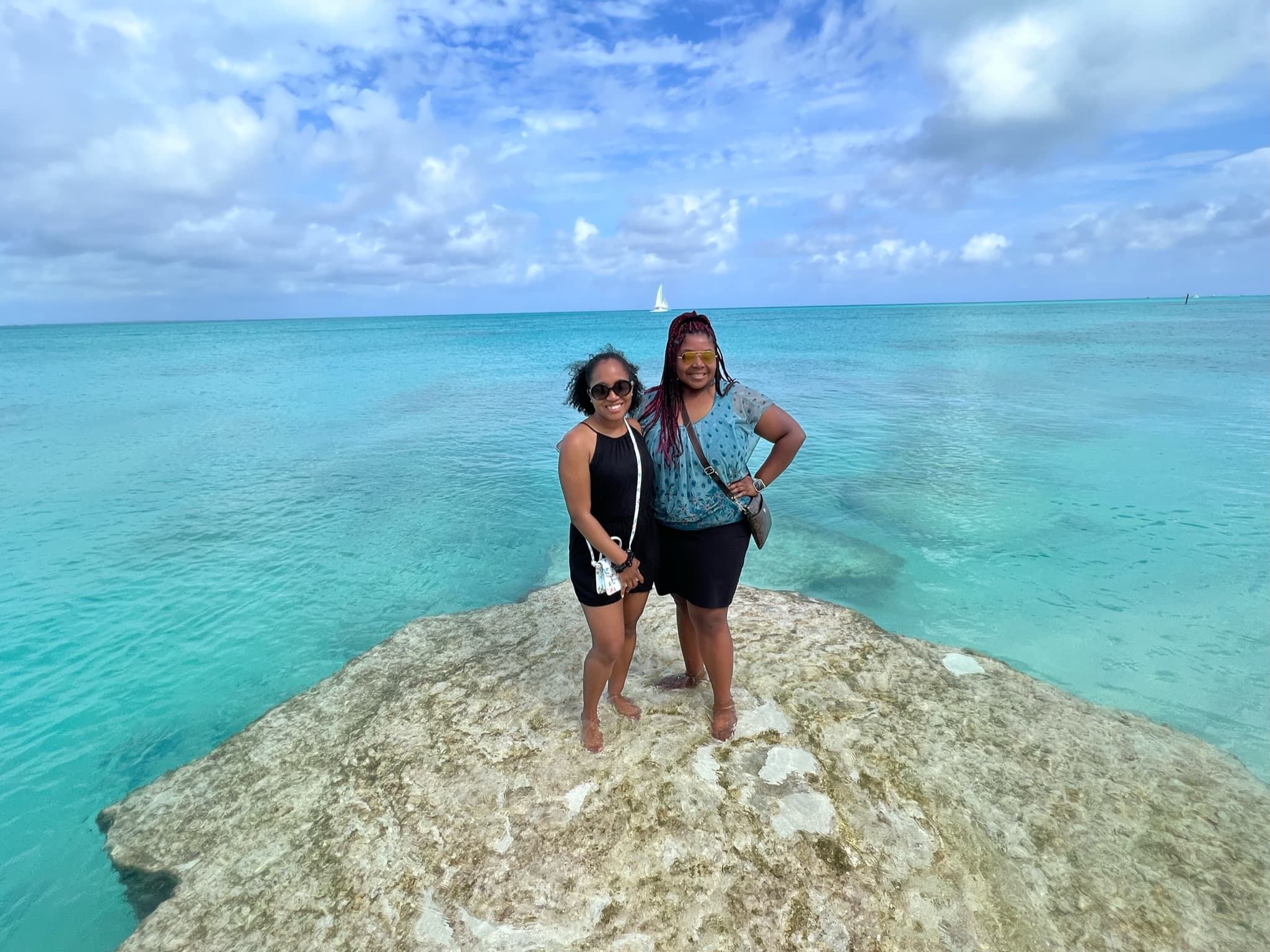 A beautiful picture of Tysheda with friend on beach
