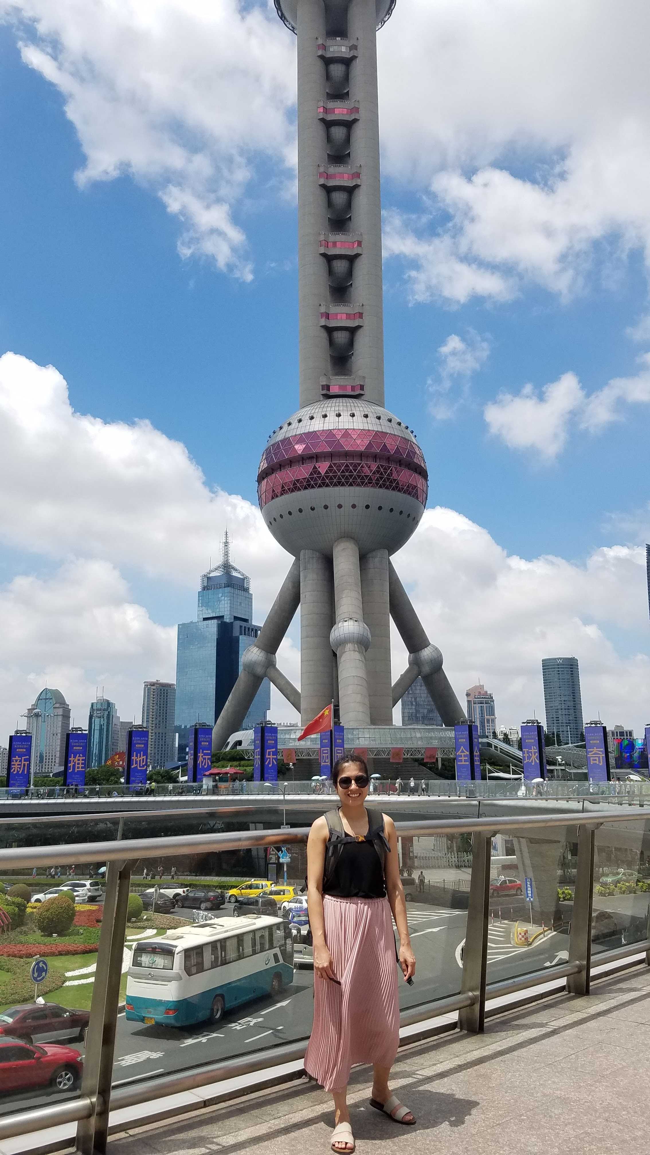 Princess posing in front on a high tower