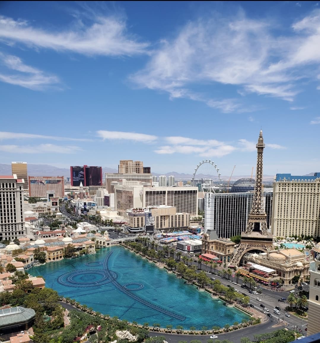 Pool surrounded by apartments
