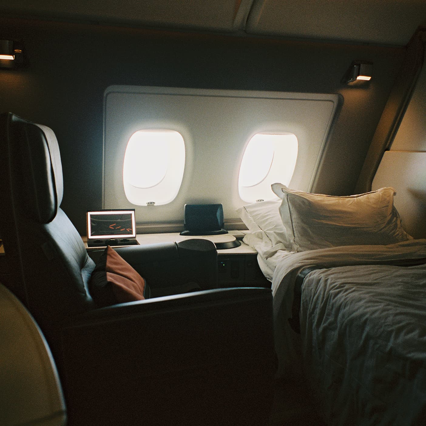 View of from the plane window seat in Business class