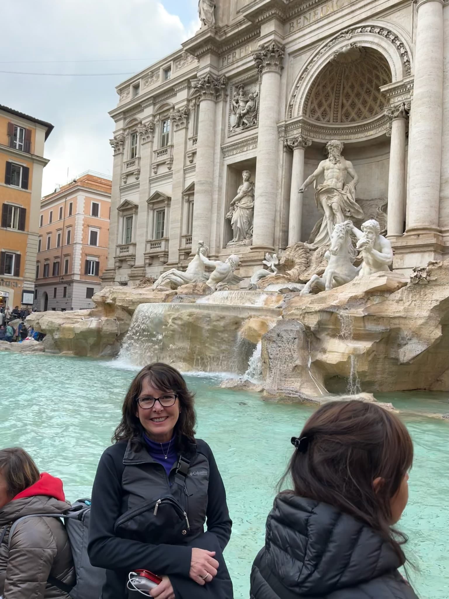 traci near a fountain
