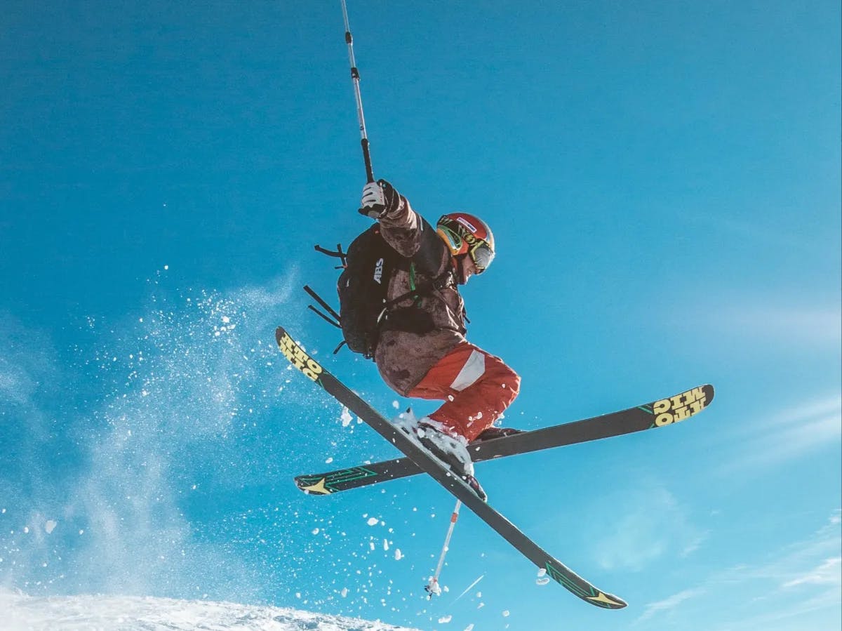 A person skiing 