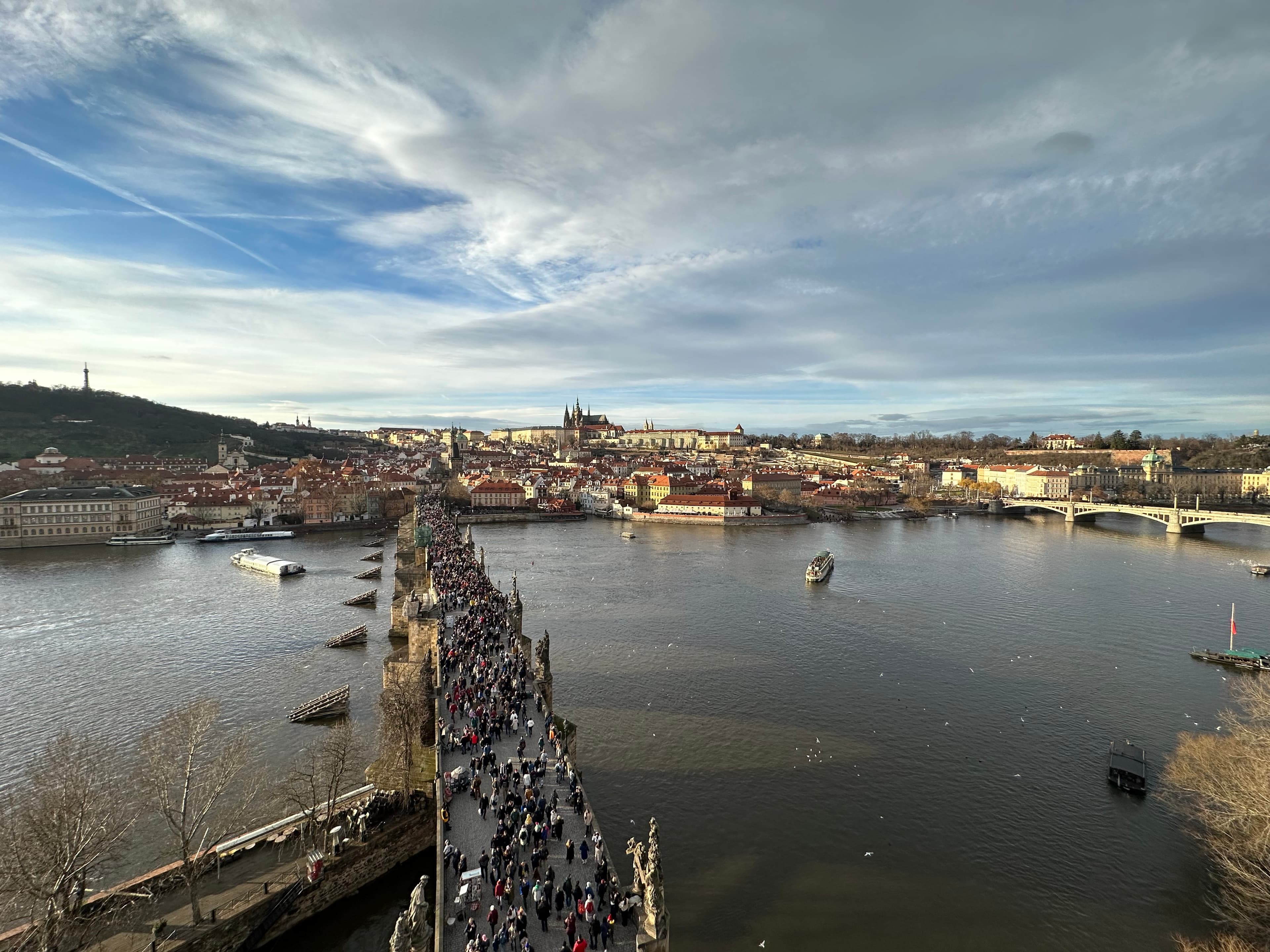 People on the bridge