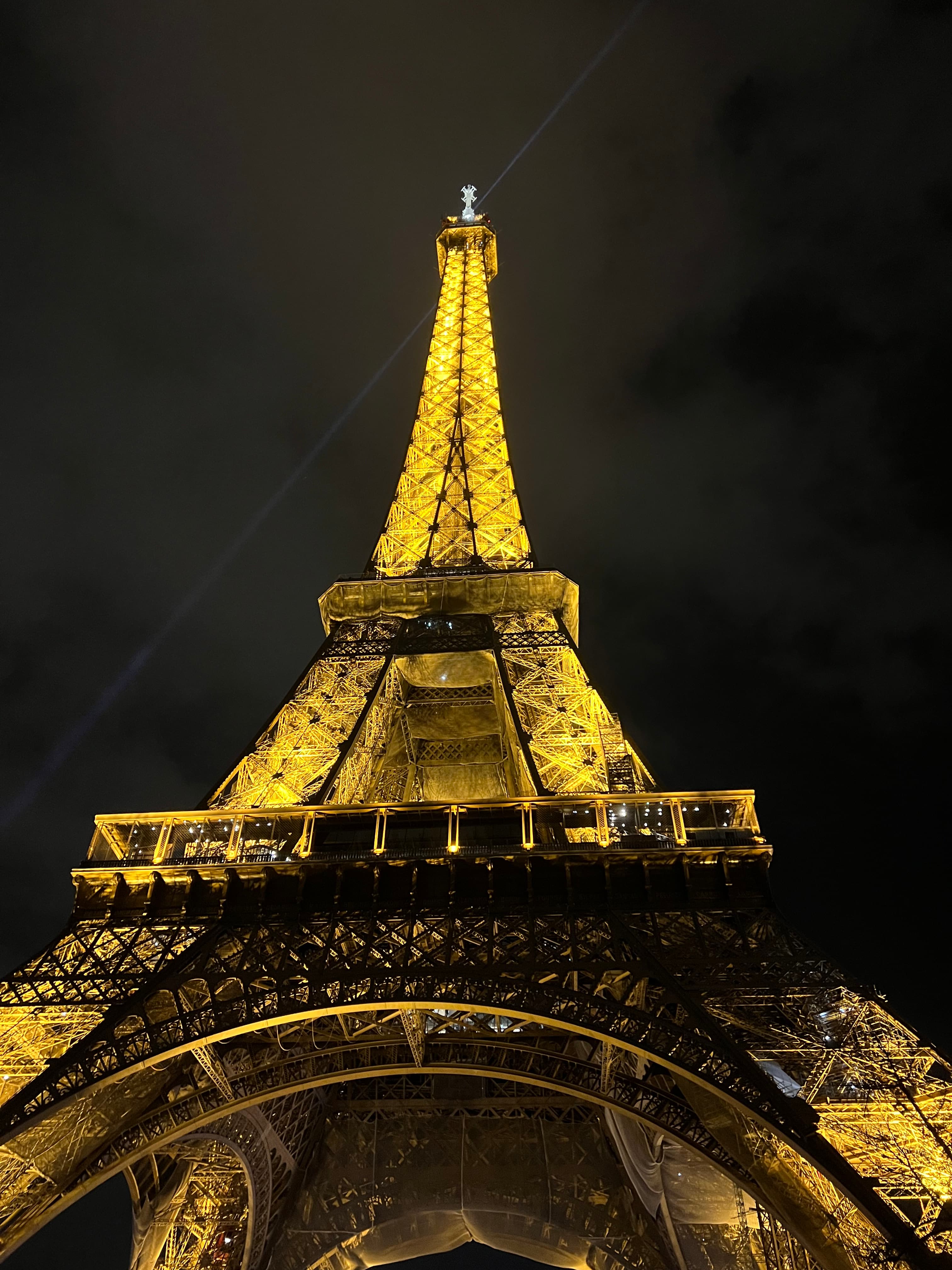 Night view of the Eiffel Tower