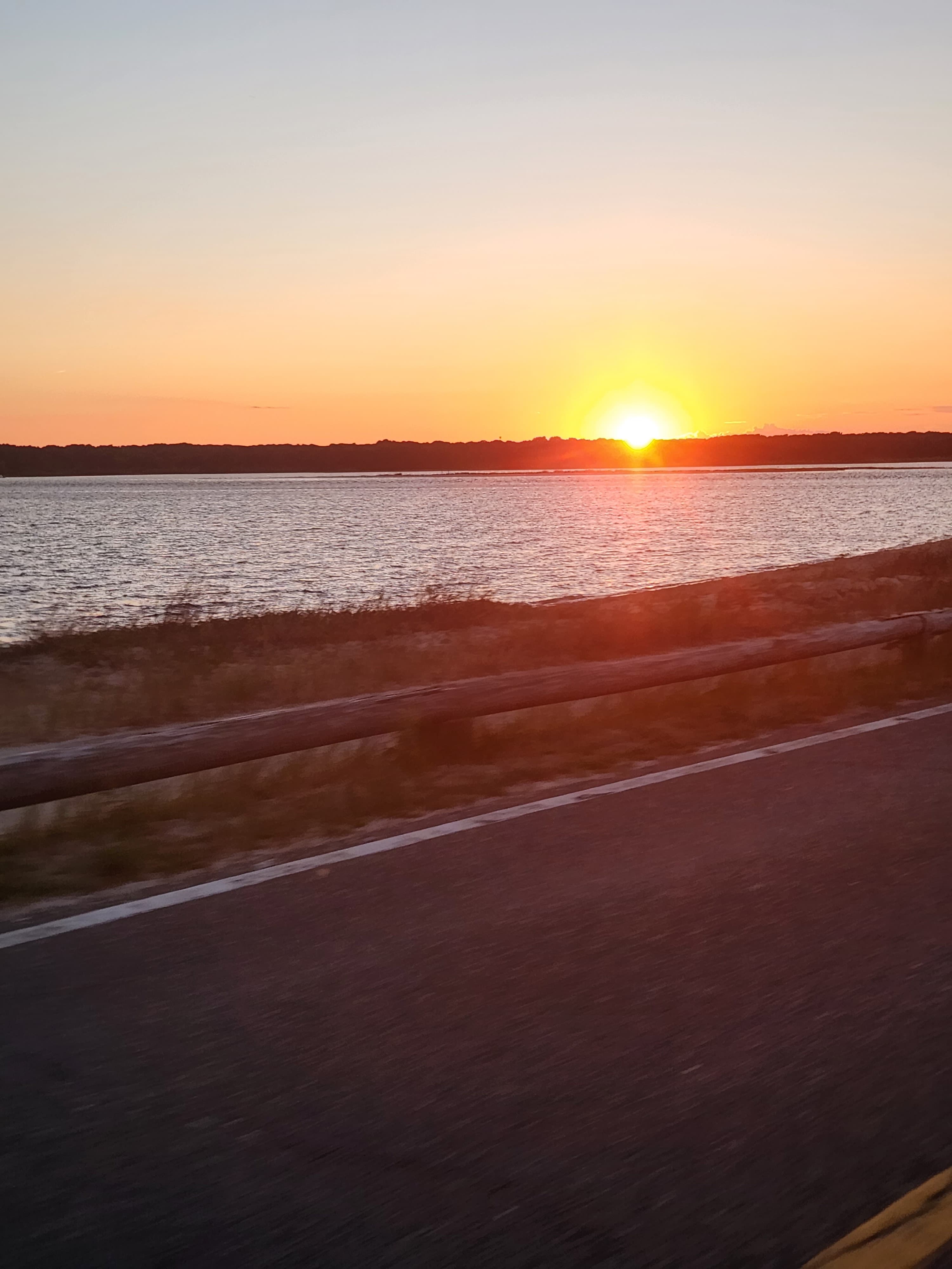 Sea and sunset view