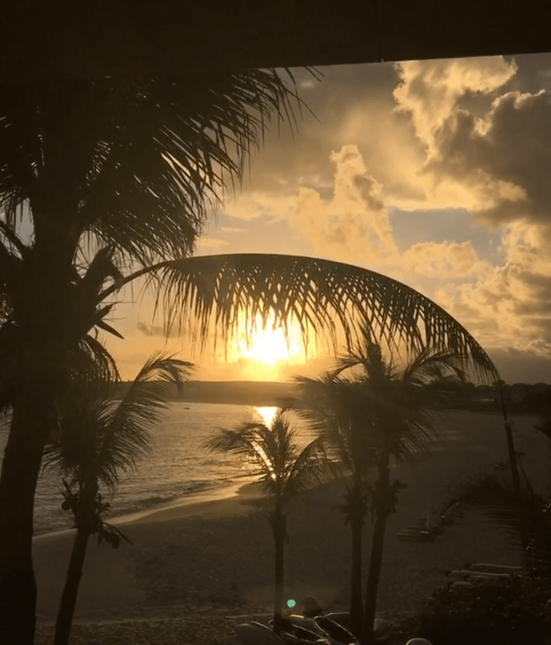 A beautiful view of sunset at beach