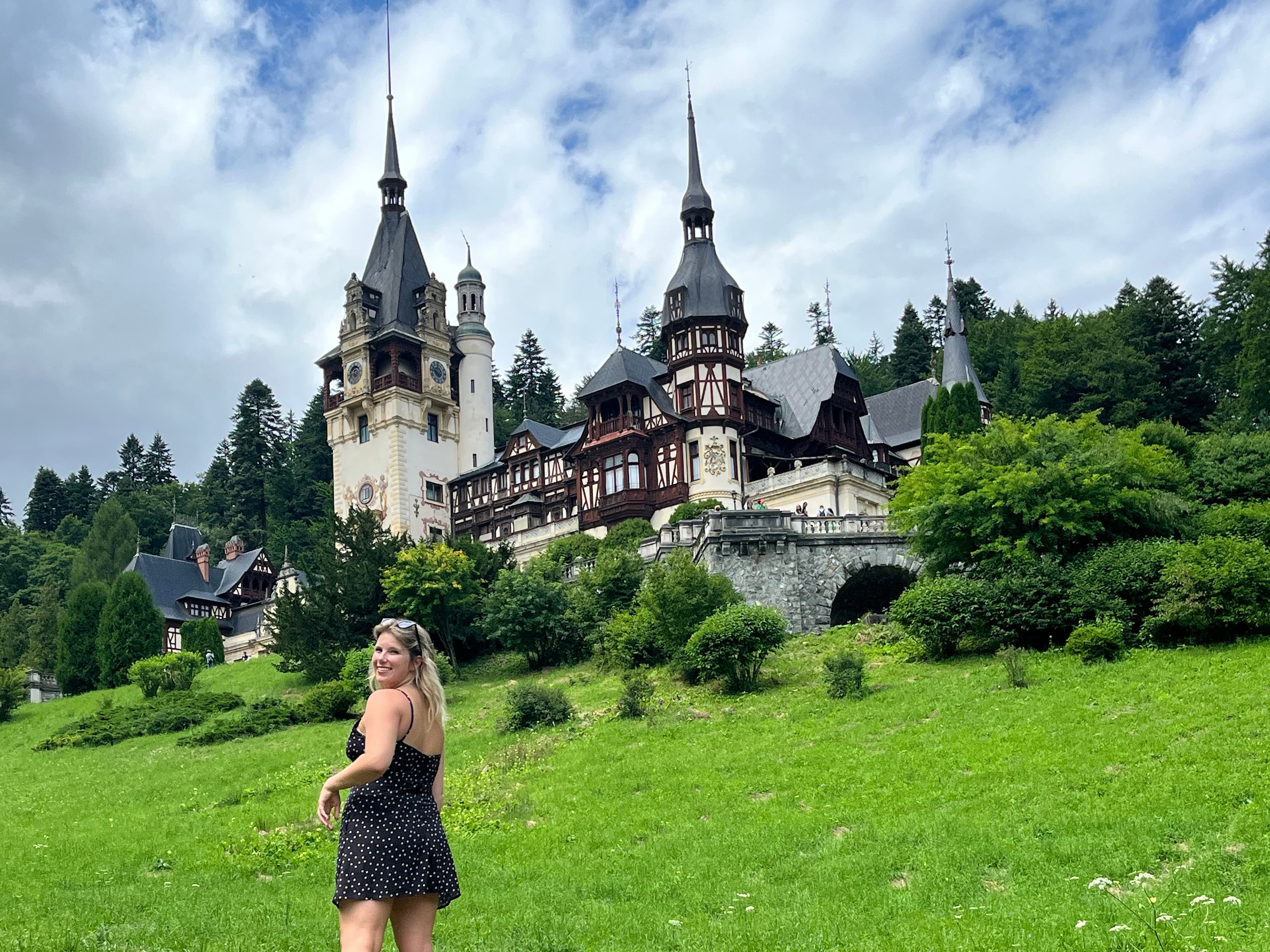 Picture of Maddie at Peles Castle Romania