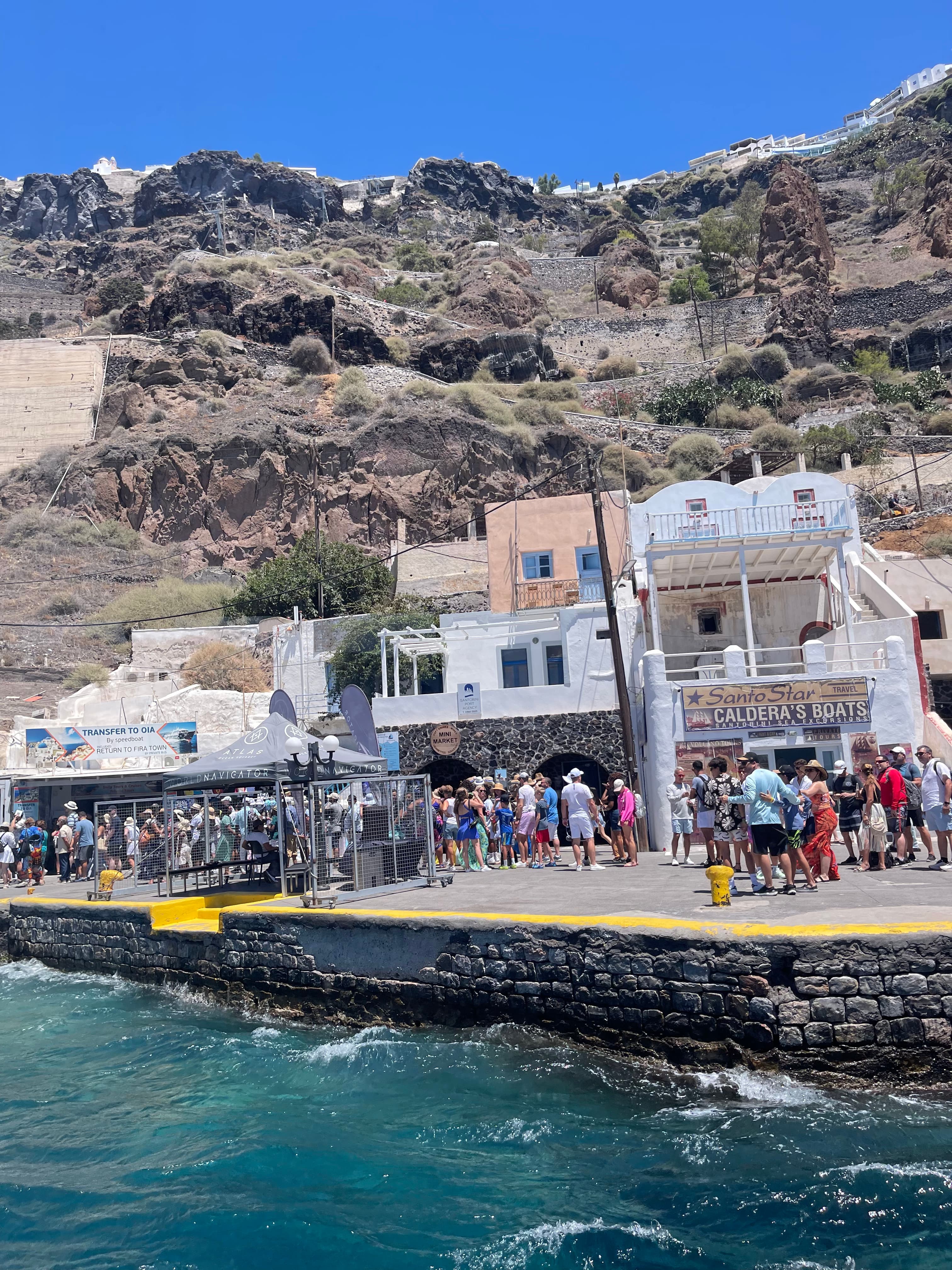 Tourists waiting to take boat tours