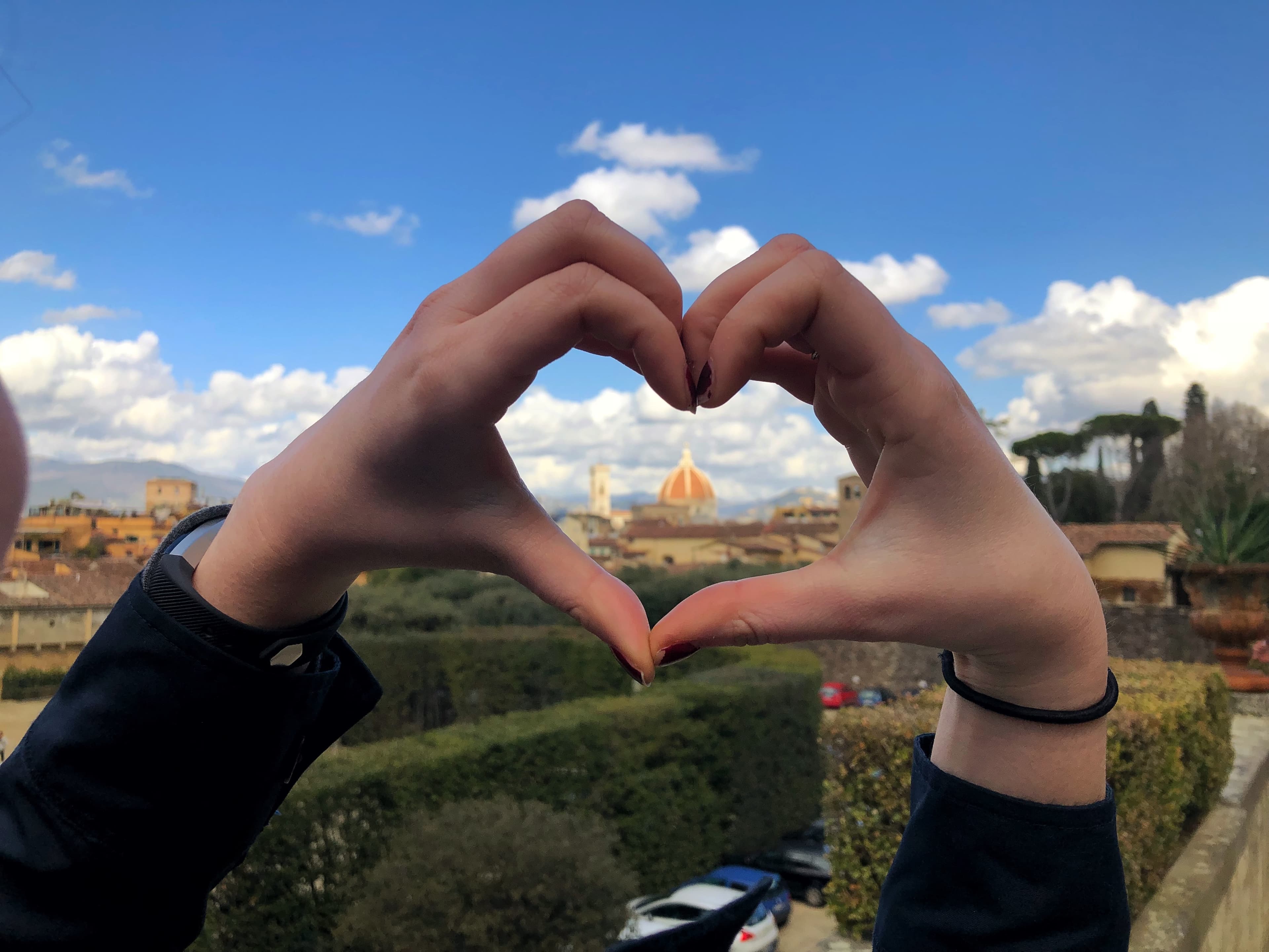 Heart shape sign with hands