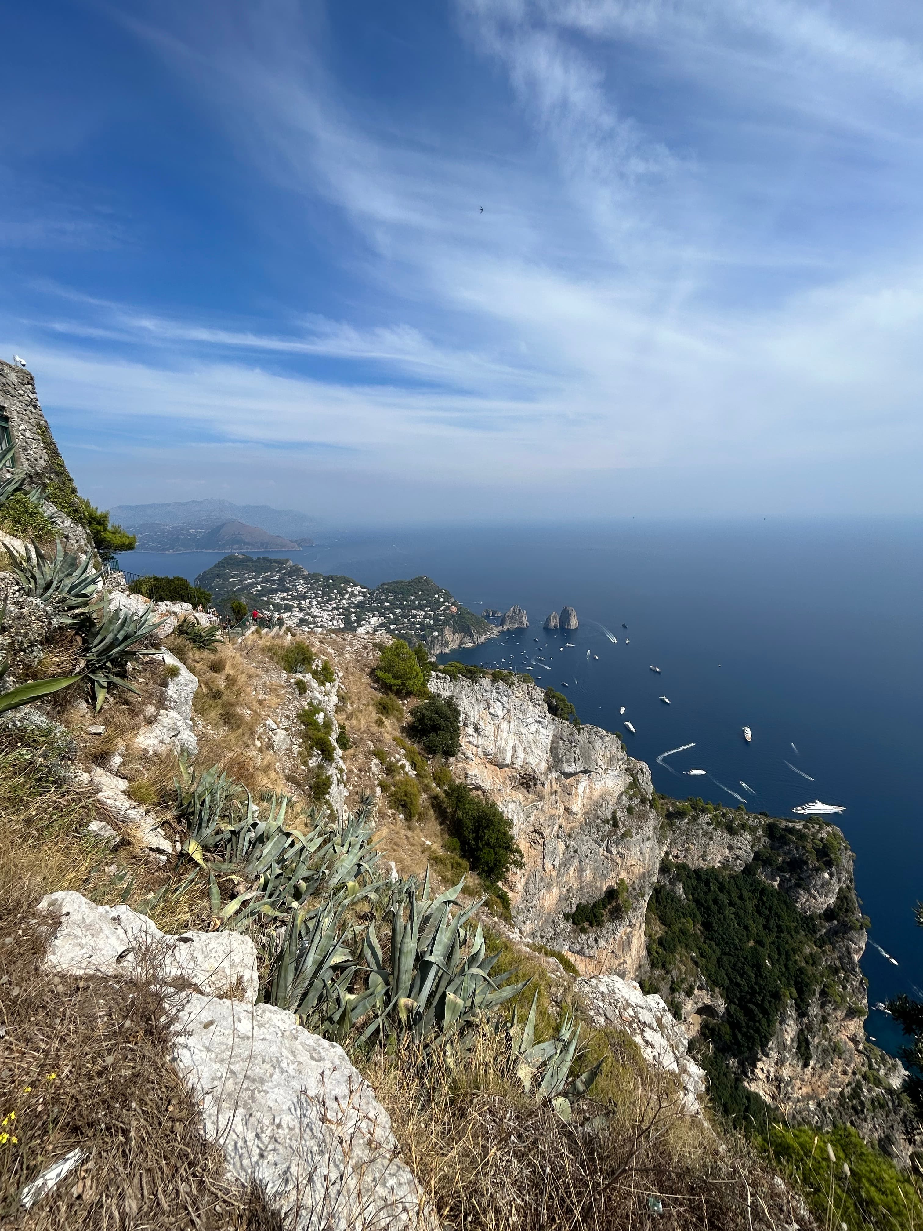view of the ocean from a cliff side