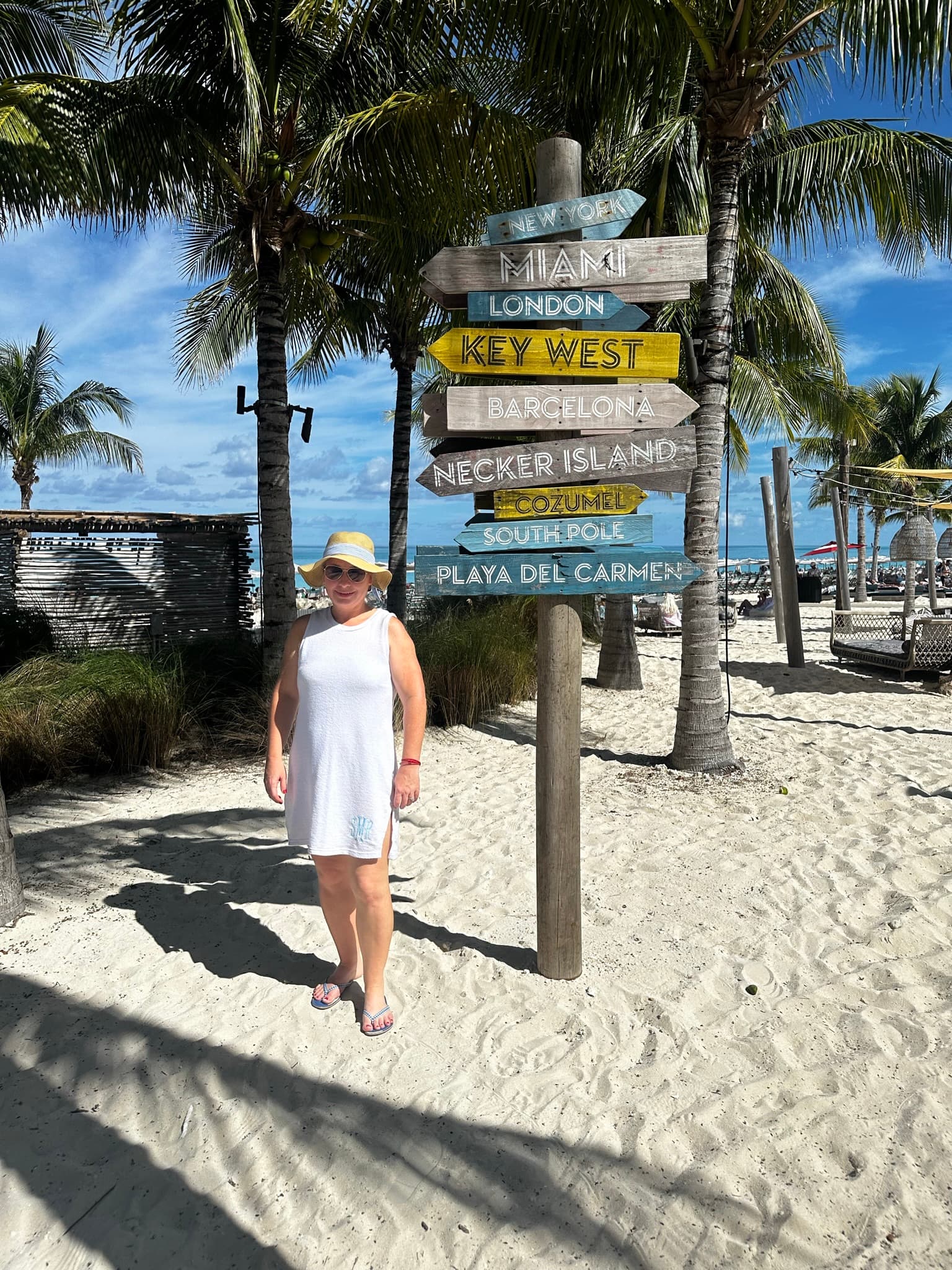Posing for a picture on the beach