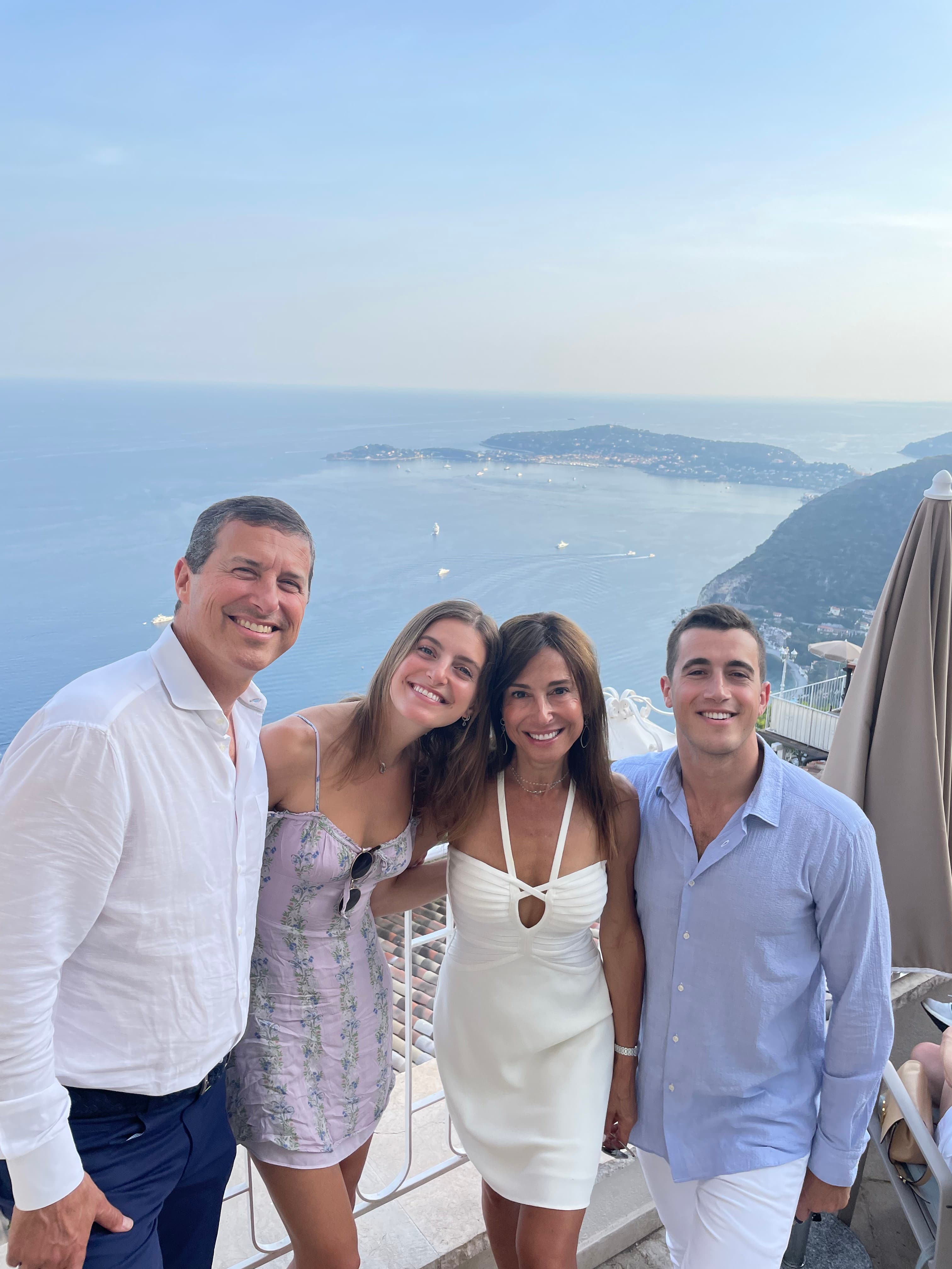 Travel advisor posing with a group