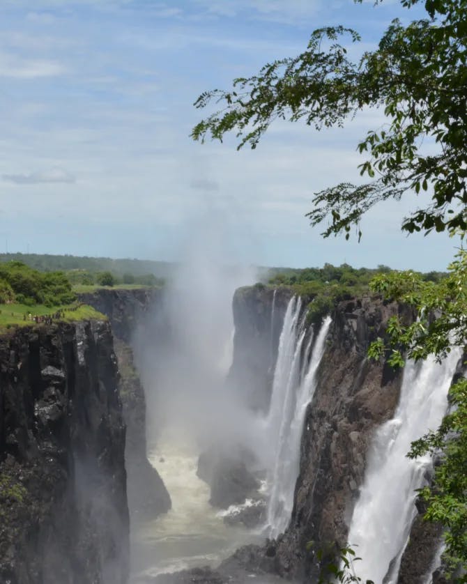 The beautiful Victoria Falls in Zambia