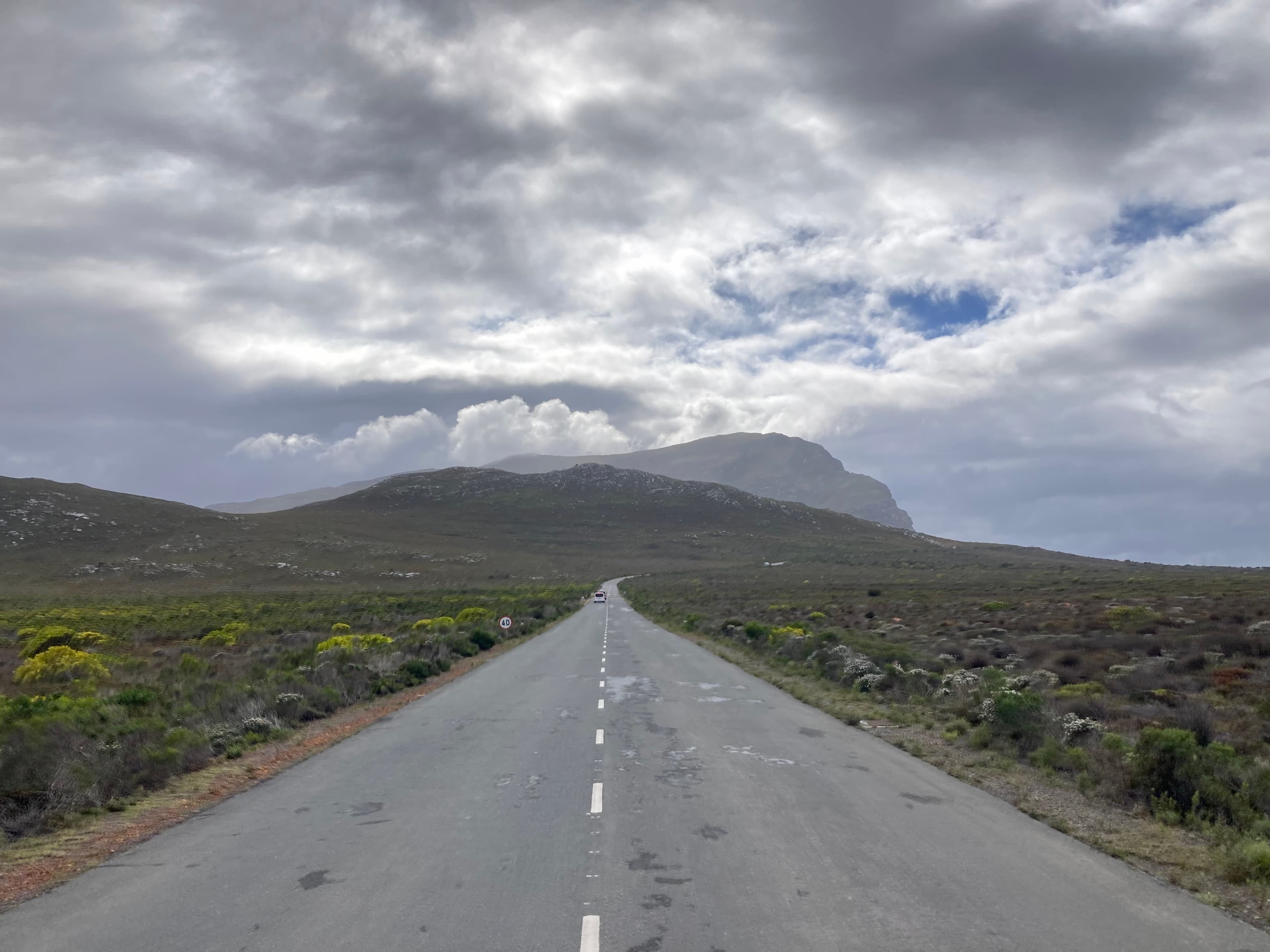 A beautiful view of road and mountains