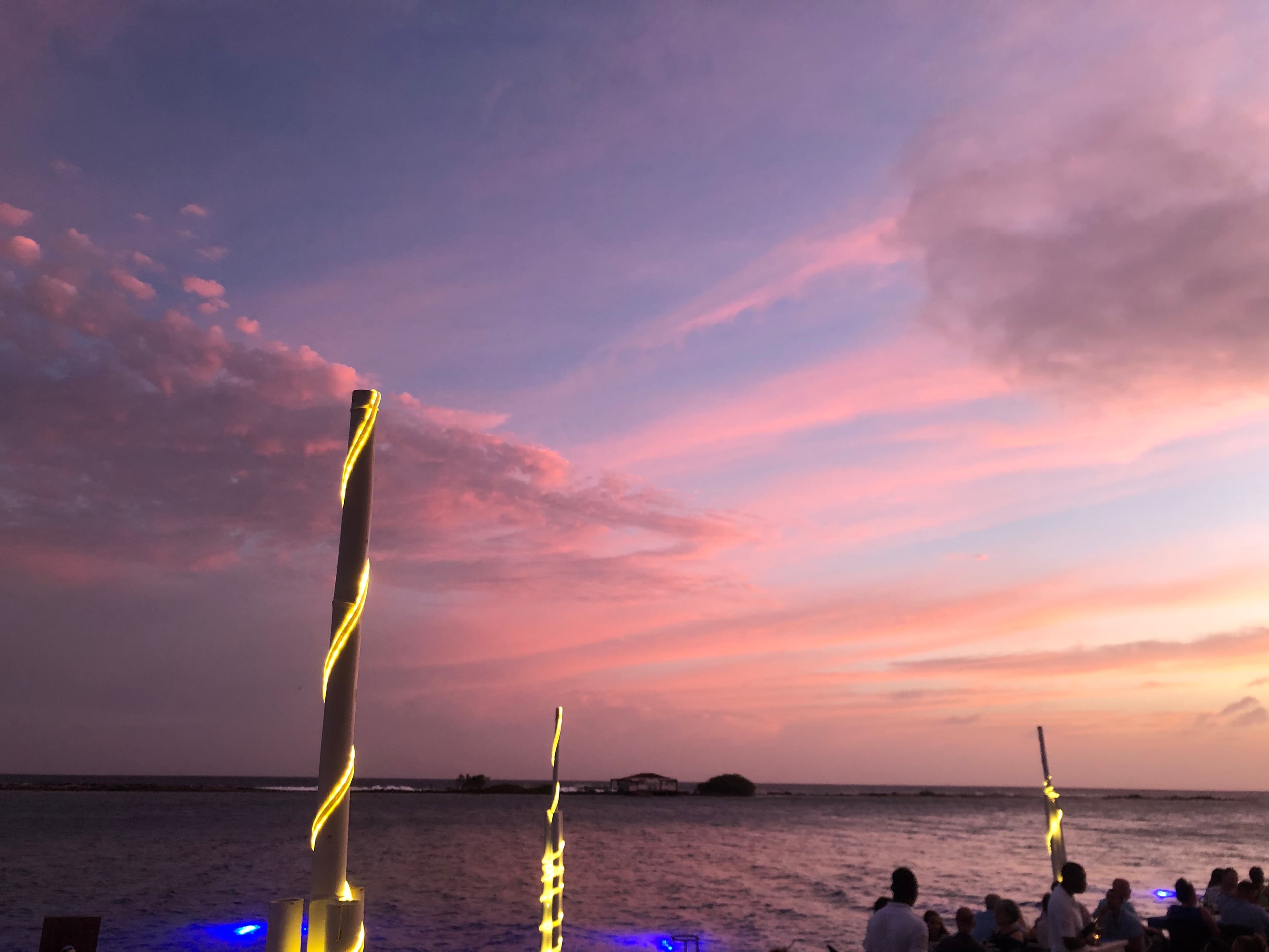 light poles at beach