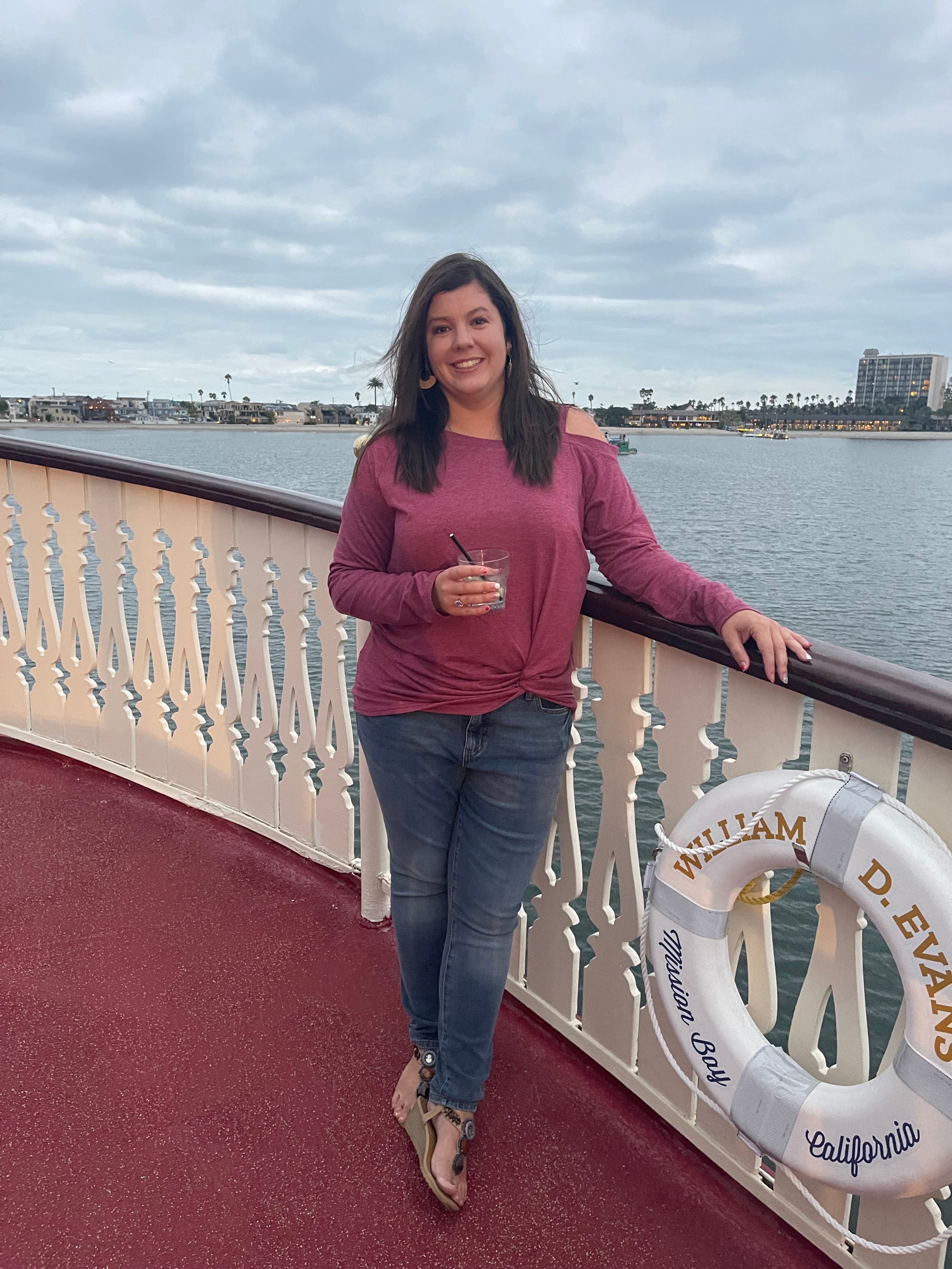 Picture of Christina with glass in hand