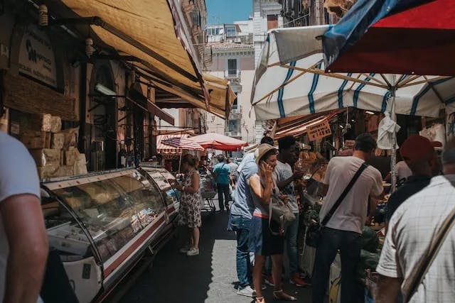 Food street in Catania
