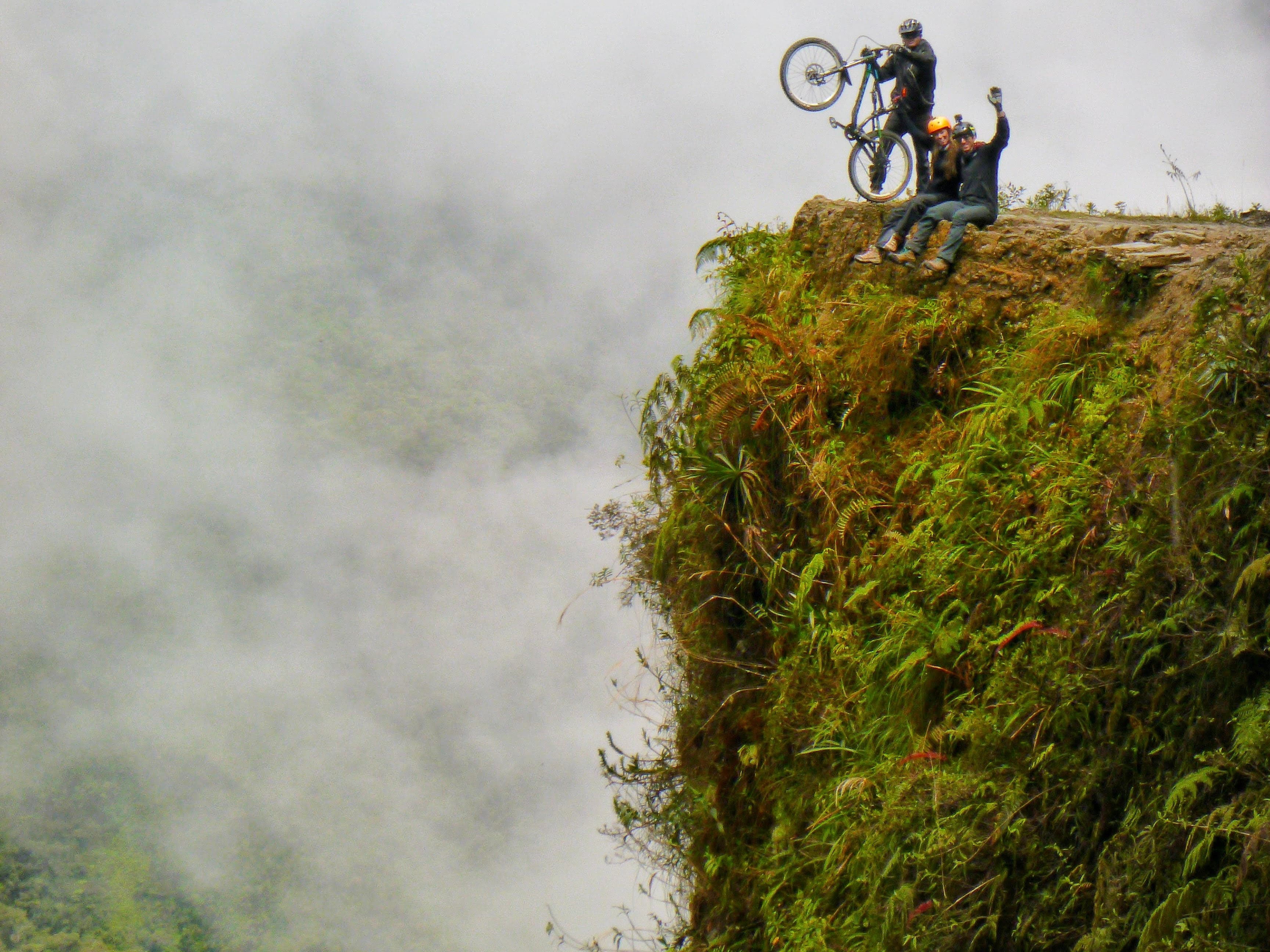 Sitting on the mountain edge