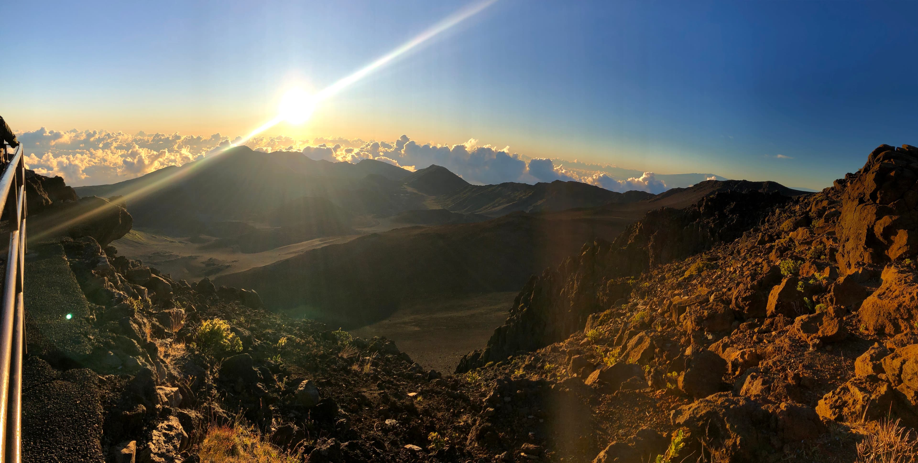 Beautiful sunset in the mountains