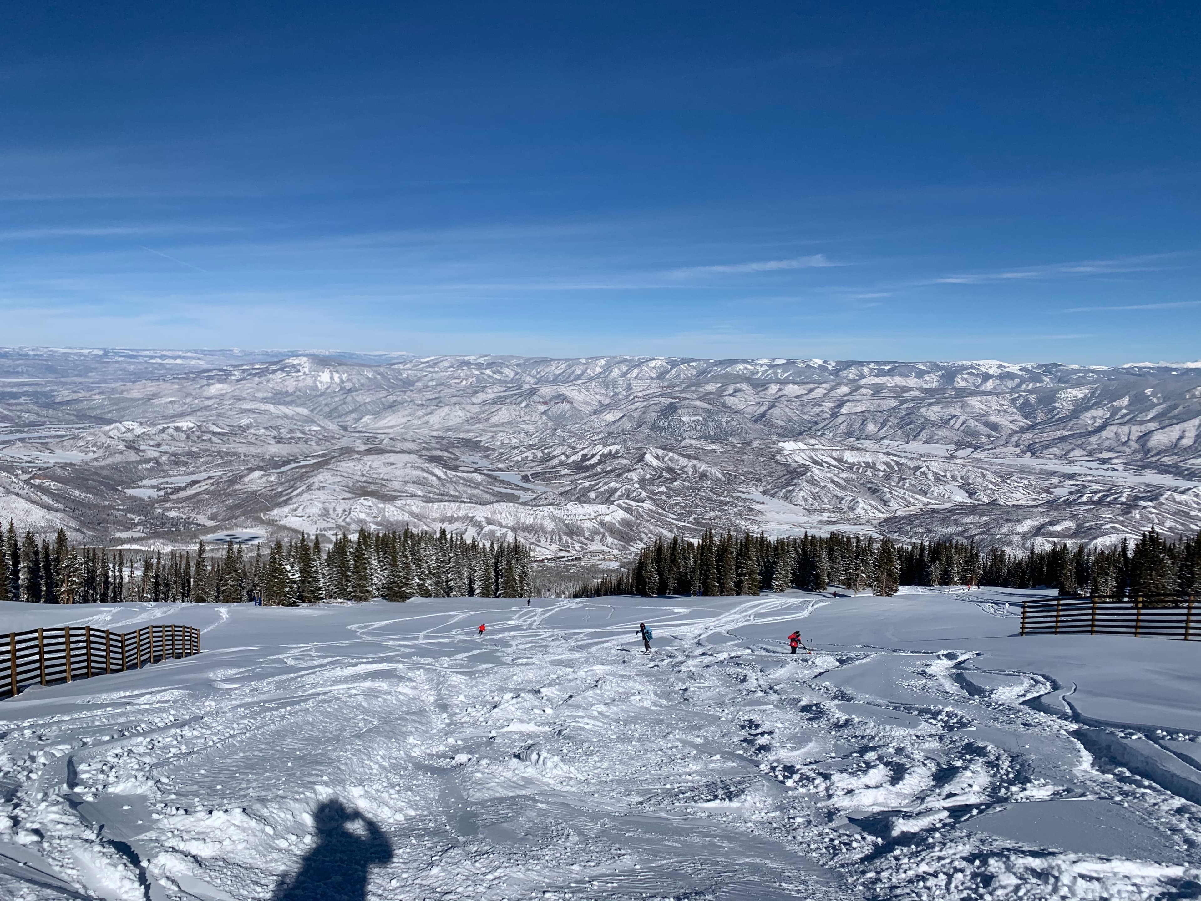 People skiing on the slope