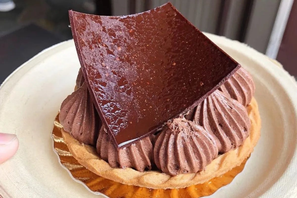 The Chocolate Tart is an old favorite at Les Halles Boulangerie Pattiserie in EPCOT.