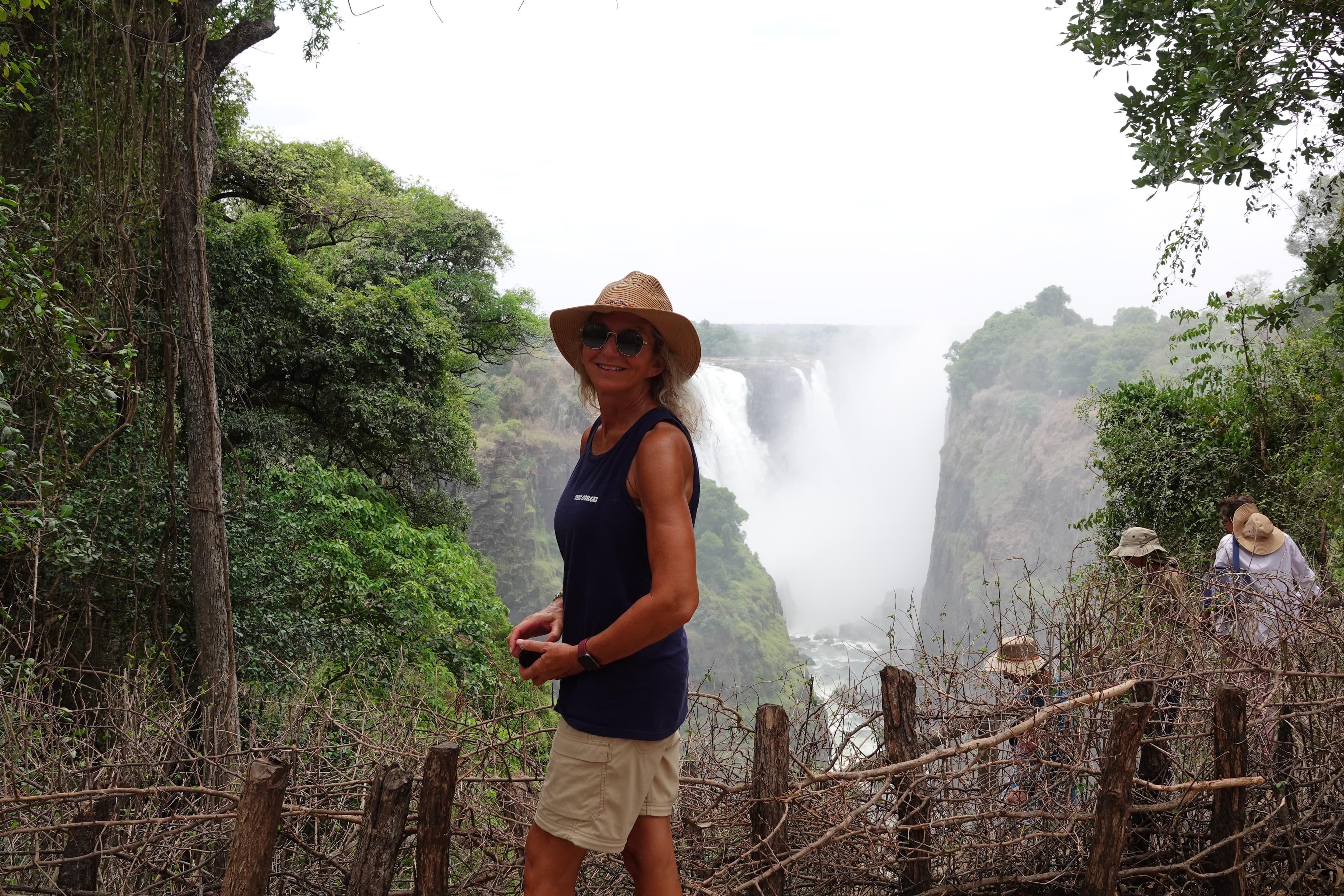 Picture of Tracy at Victoria Falls