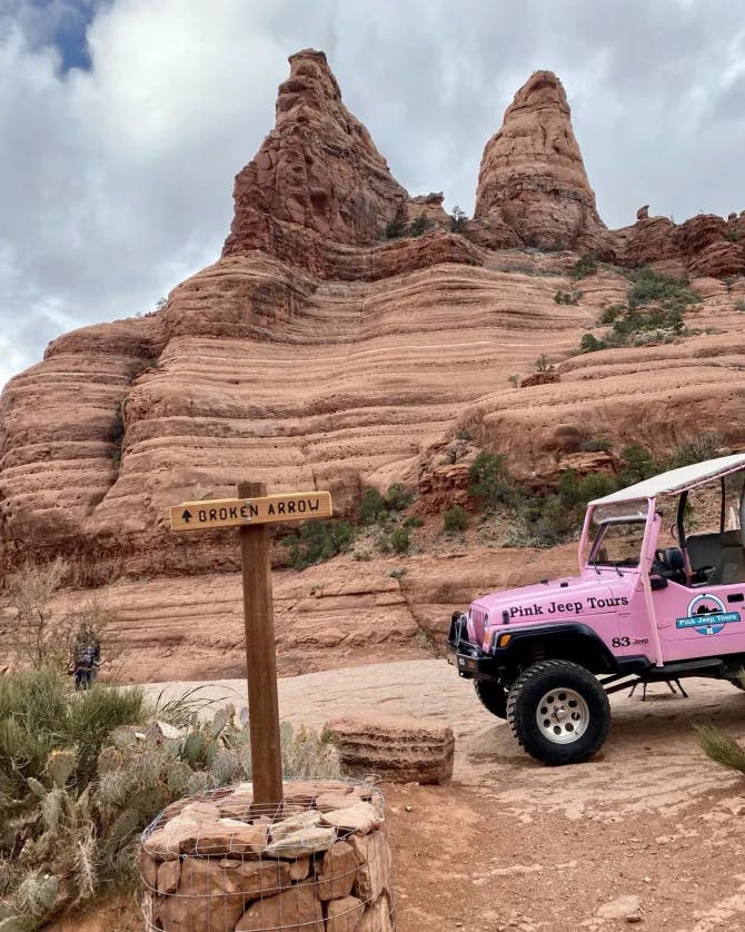 Pink Jeep Tours' jeep