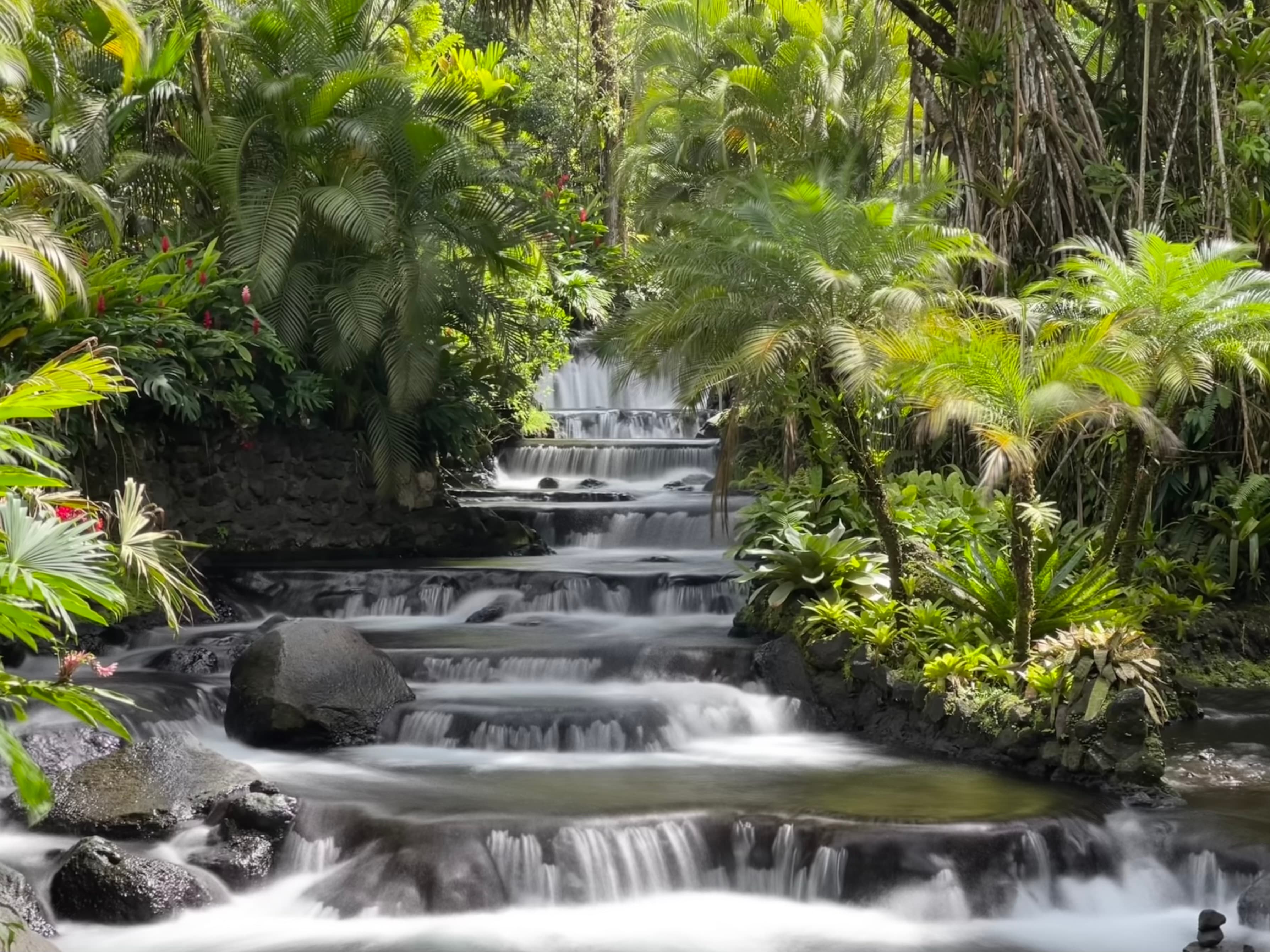 Beautiful view of the waterfall