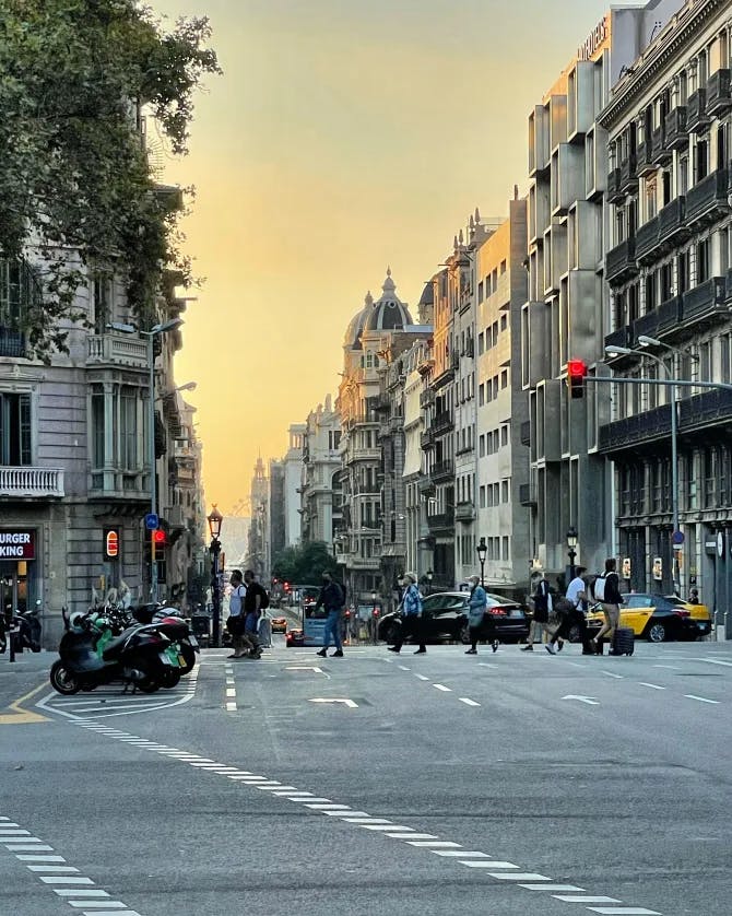 Barcelona street views.