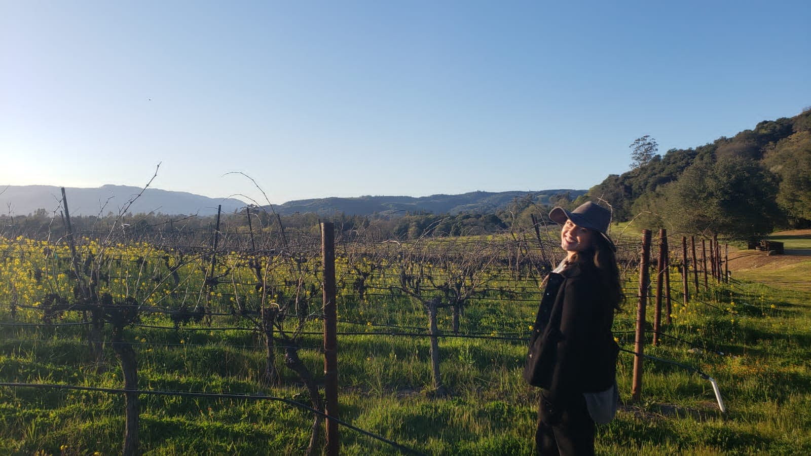Picture of Lizzy in black dress at farm