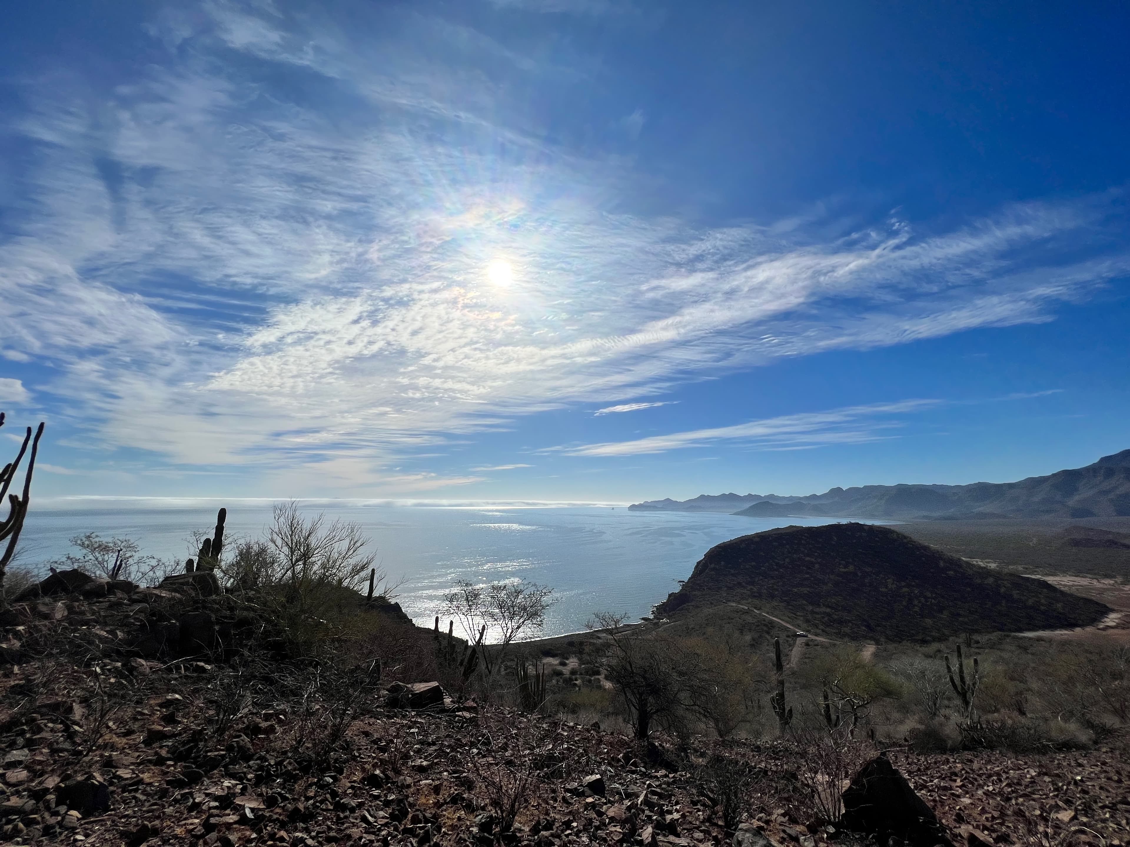 Beautiful view of sea with clear sky