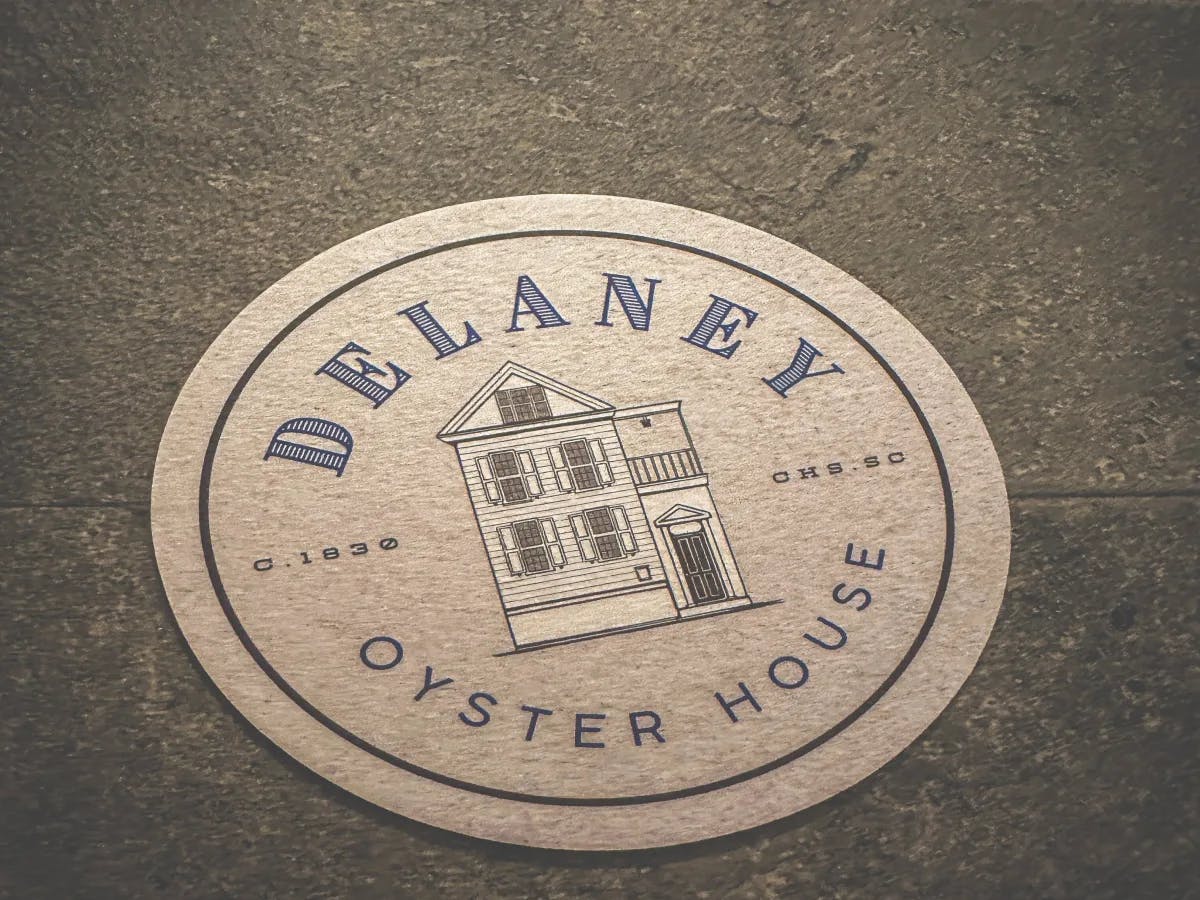 A picture of a sign of Delaney, Oyster House
