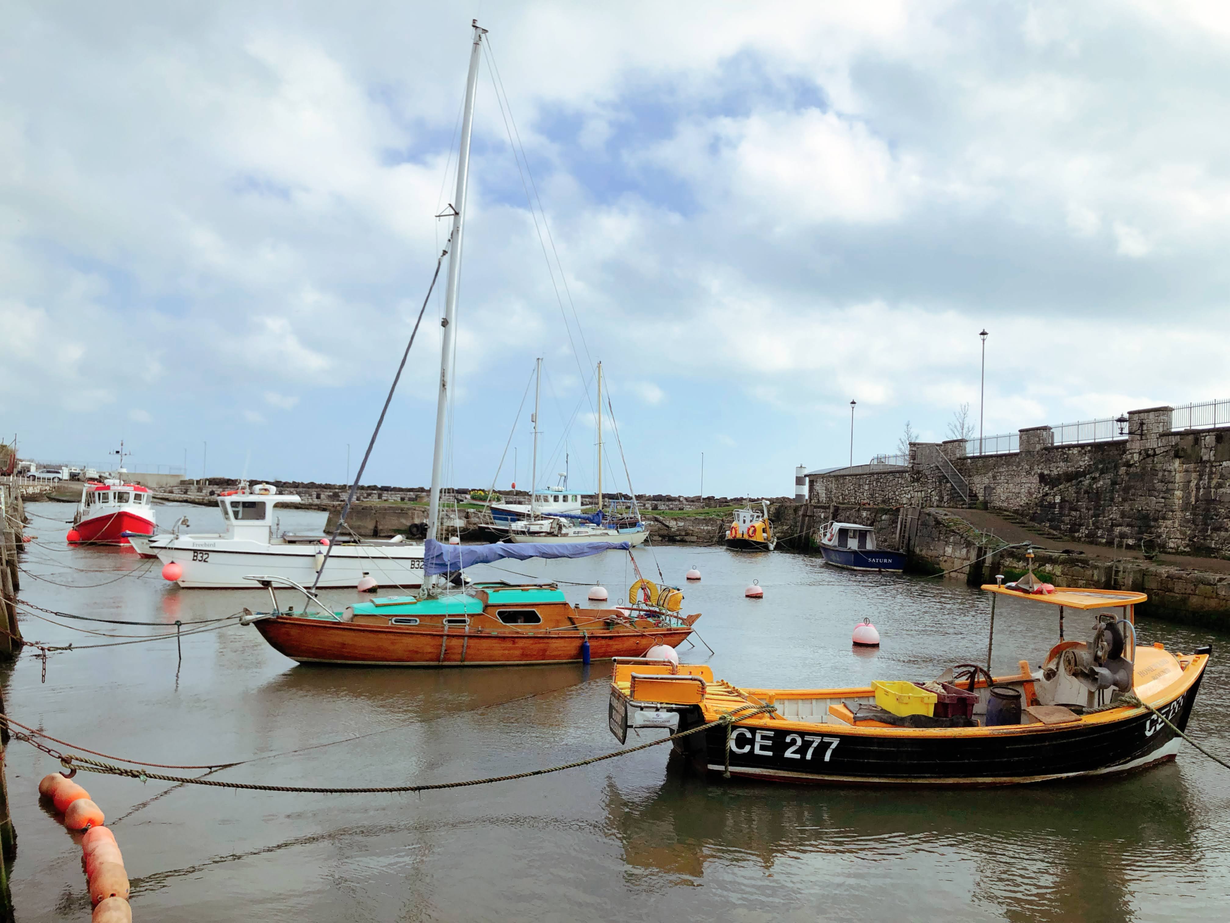 View of boats in a lake