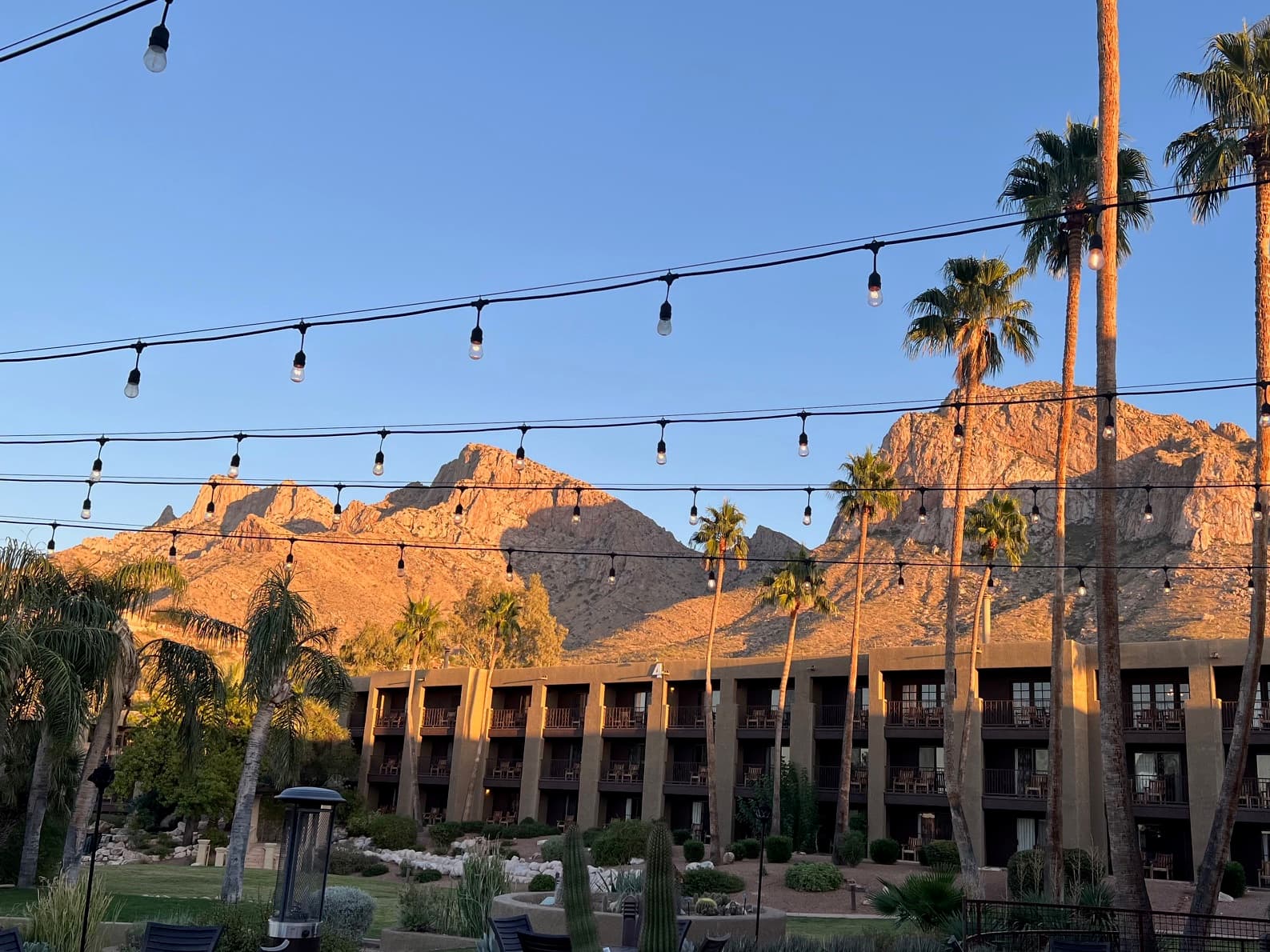 The magnificent backdrop of the mountains