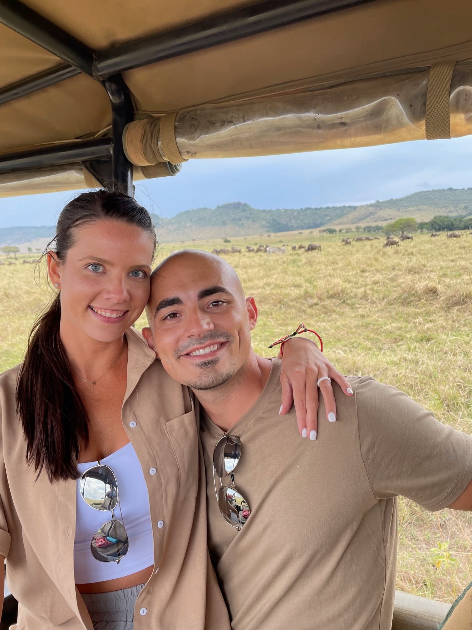 On a safari in Africa.