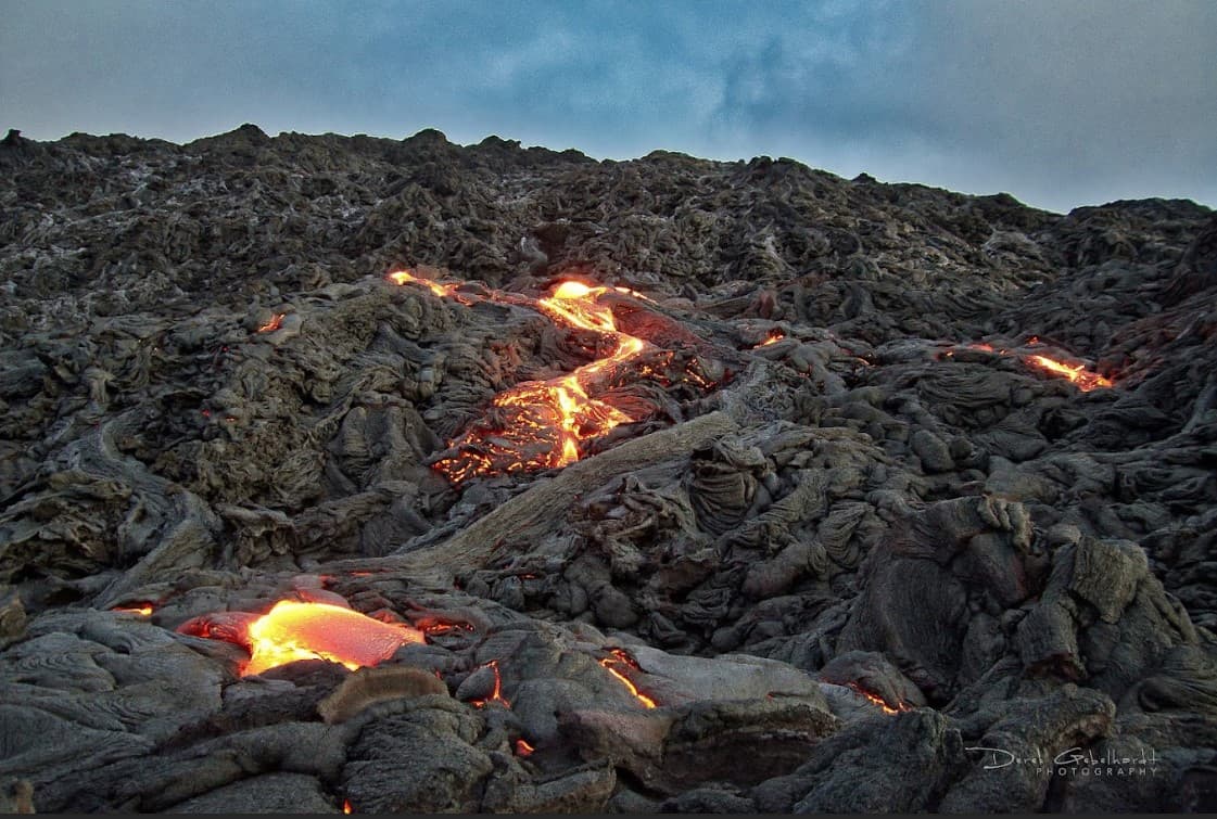 View of a lava mountain
