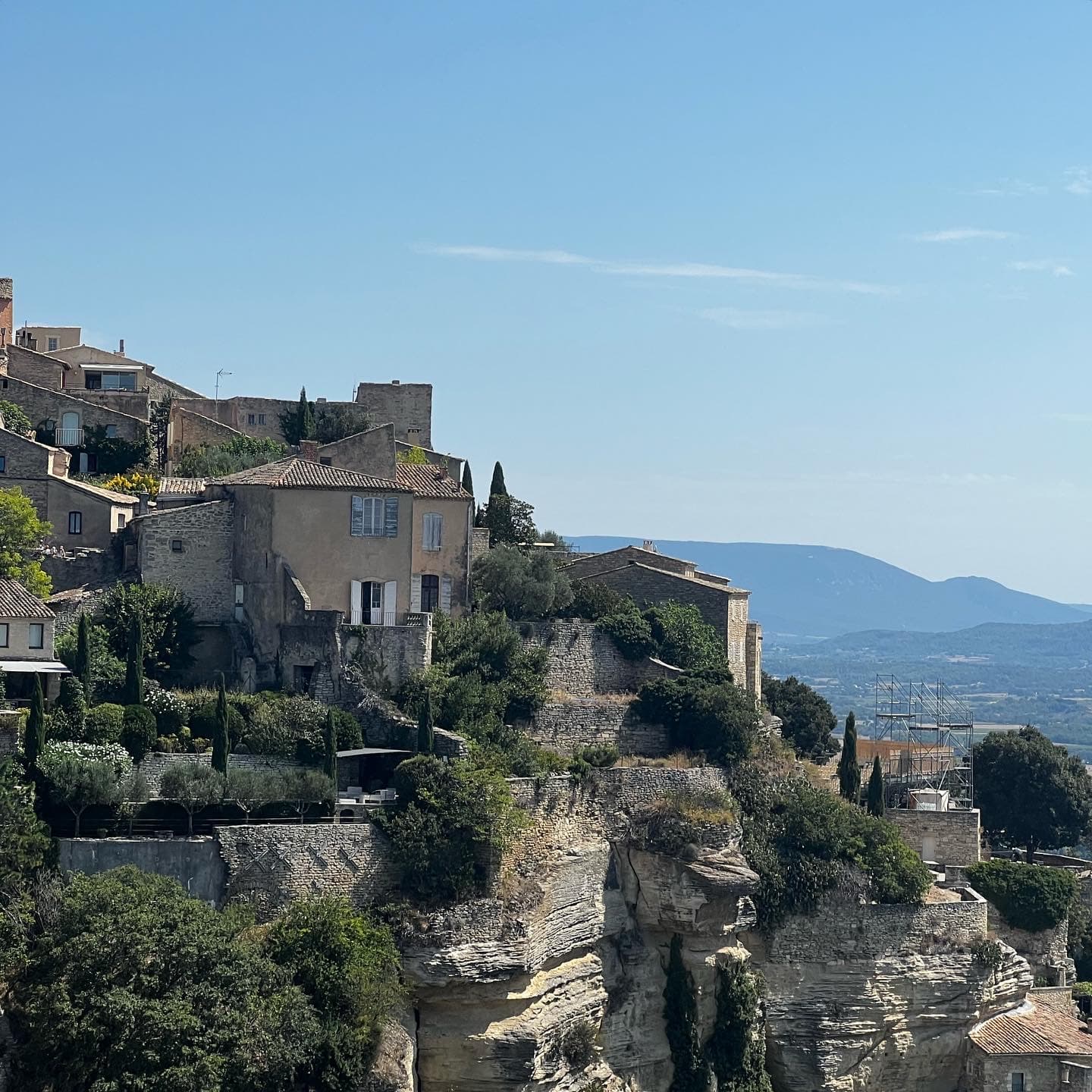 An aerial view of the city in the daytime.
